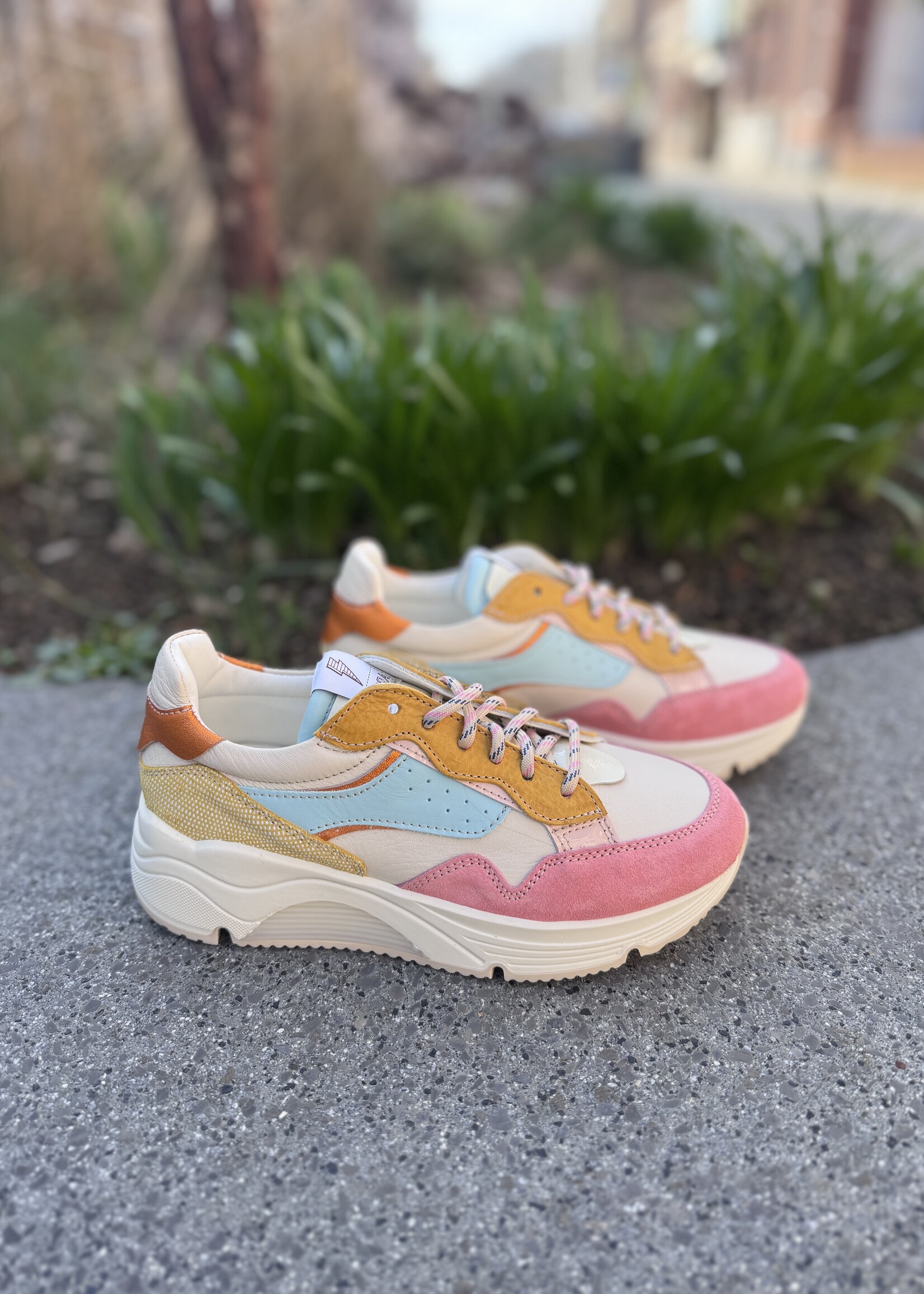 Ocra D365 sneaker roze blauw