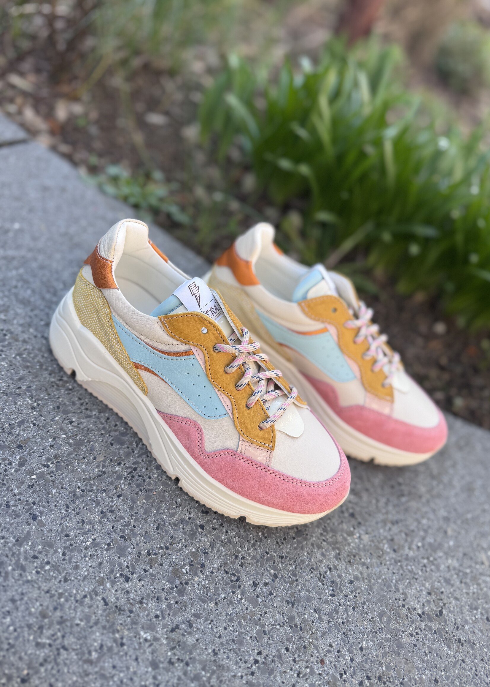 Ocra D365 sneaker roze blauw