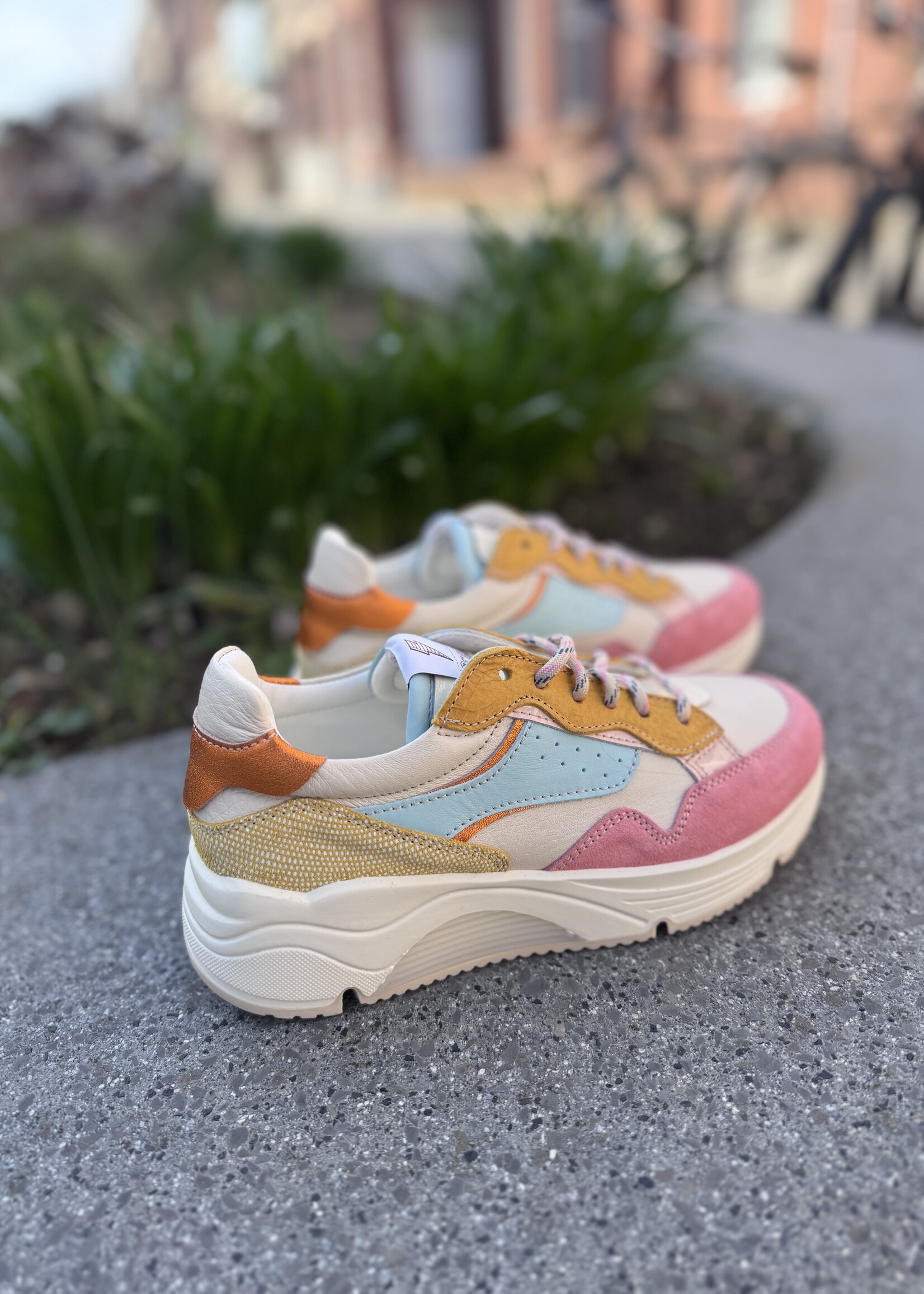 Ocra D365 sneaker roze blauw