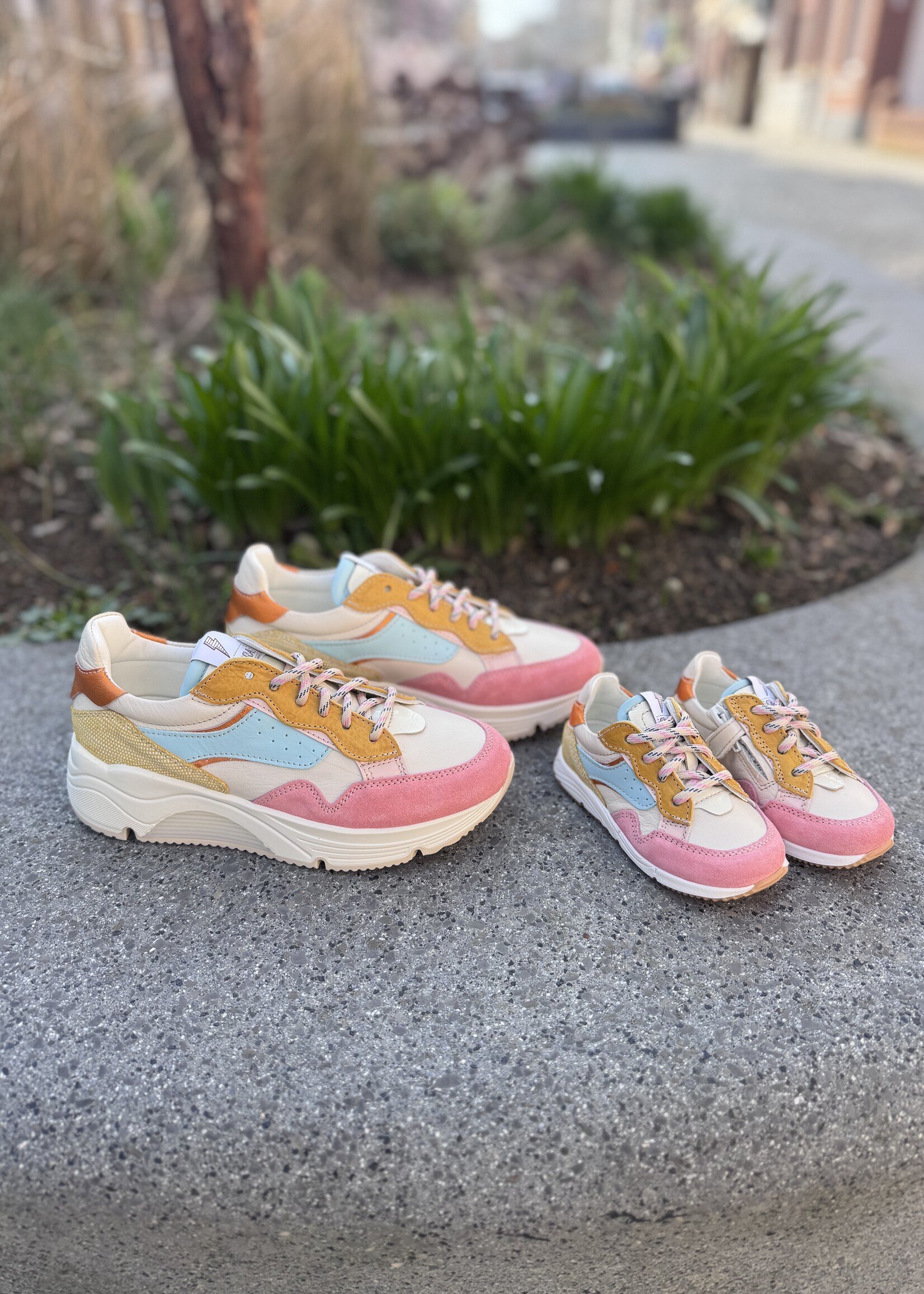 Ocra D365 sneaker roze blauw