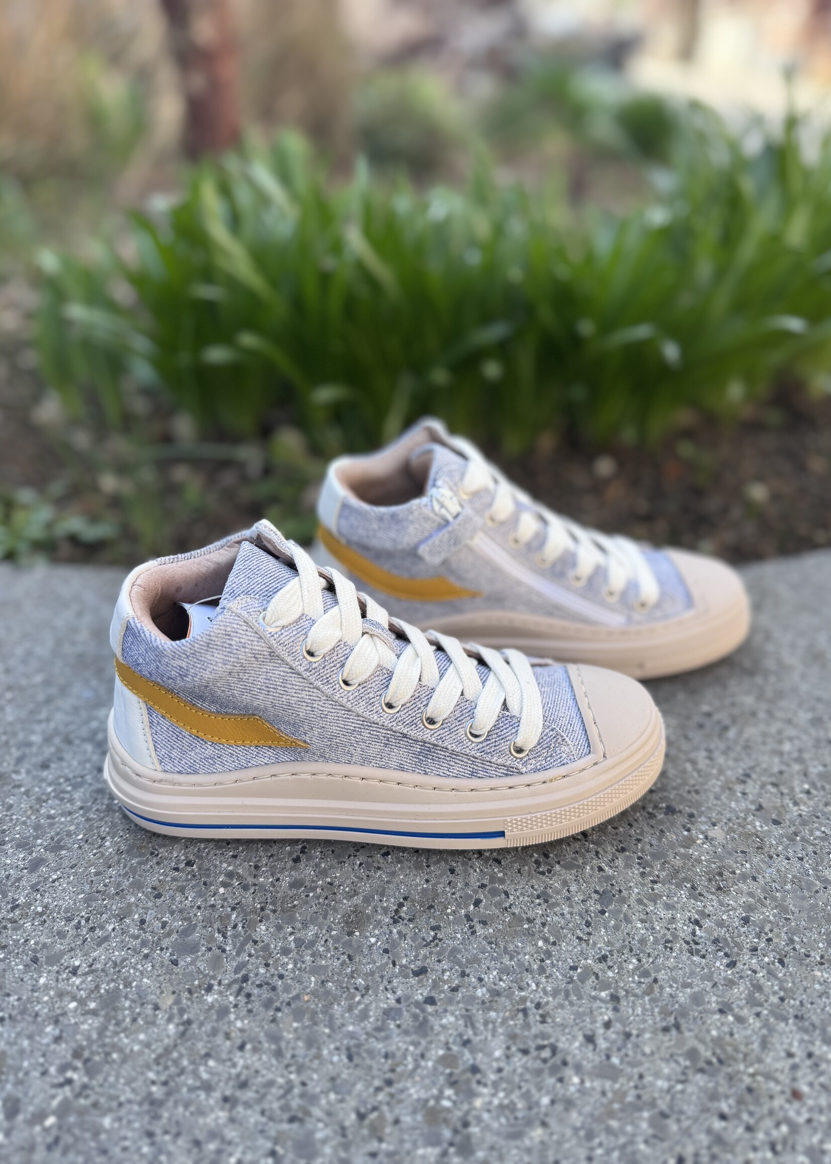 Luca E2609025 hoge sneaker blauw