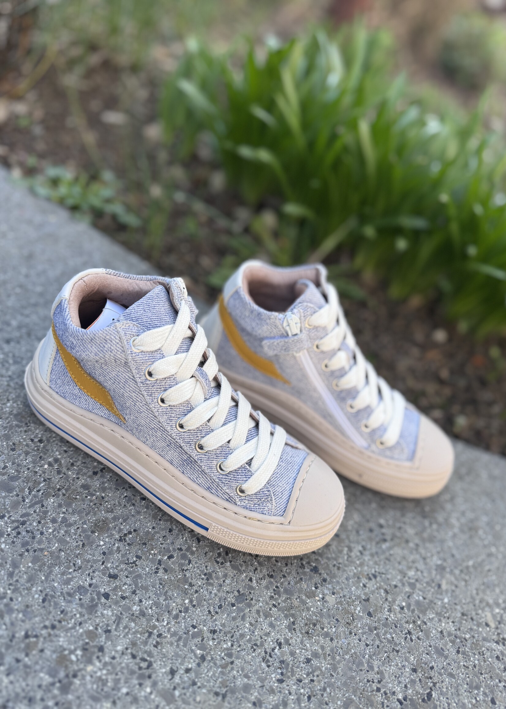 Luca E2609025 hoge sneaker blauw