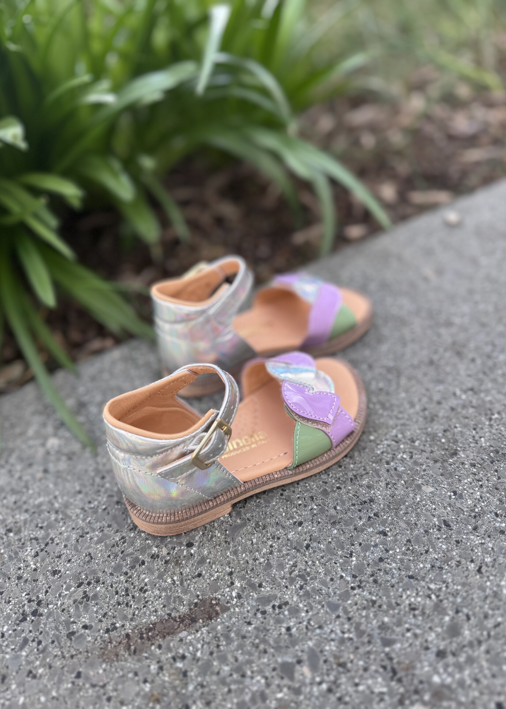 Rondinella 4660-7 sandaal lila zilver groen