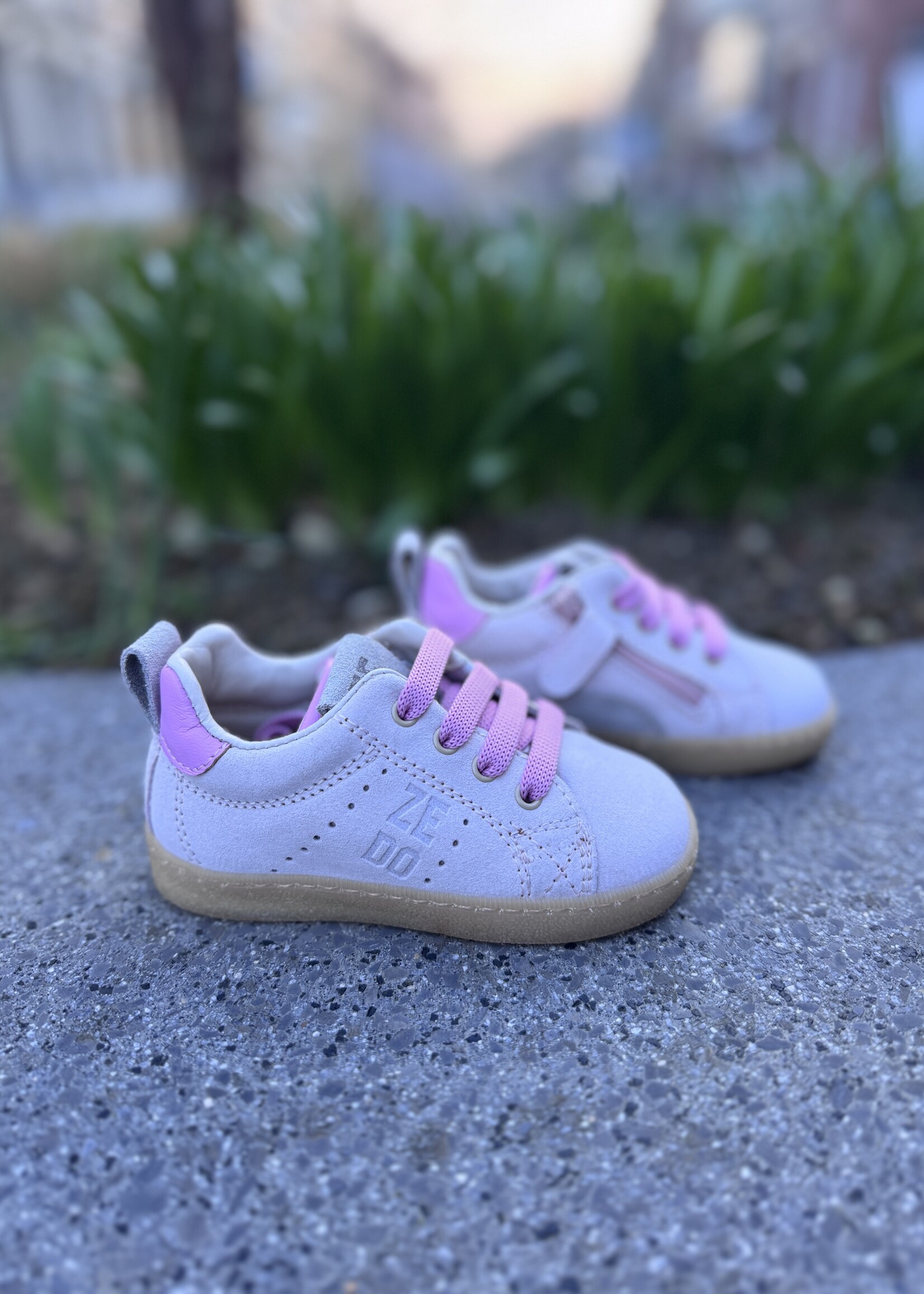 Zedo eerste stapper sneaker beige  roze