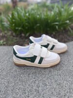Gola hawk strap trainer white dark green