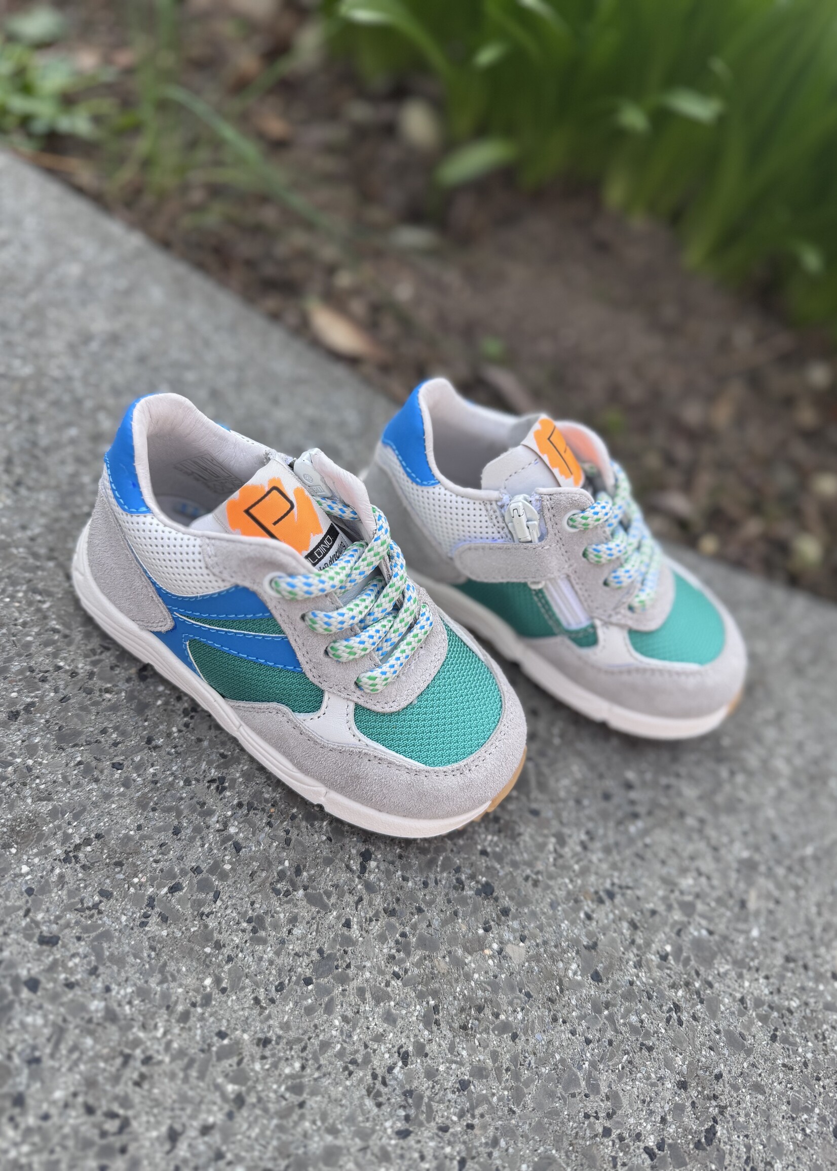 6709 sneaker groen blauw grijs