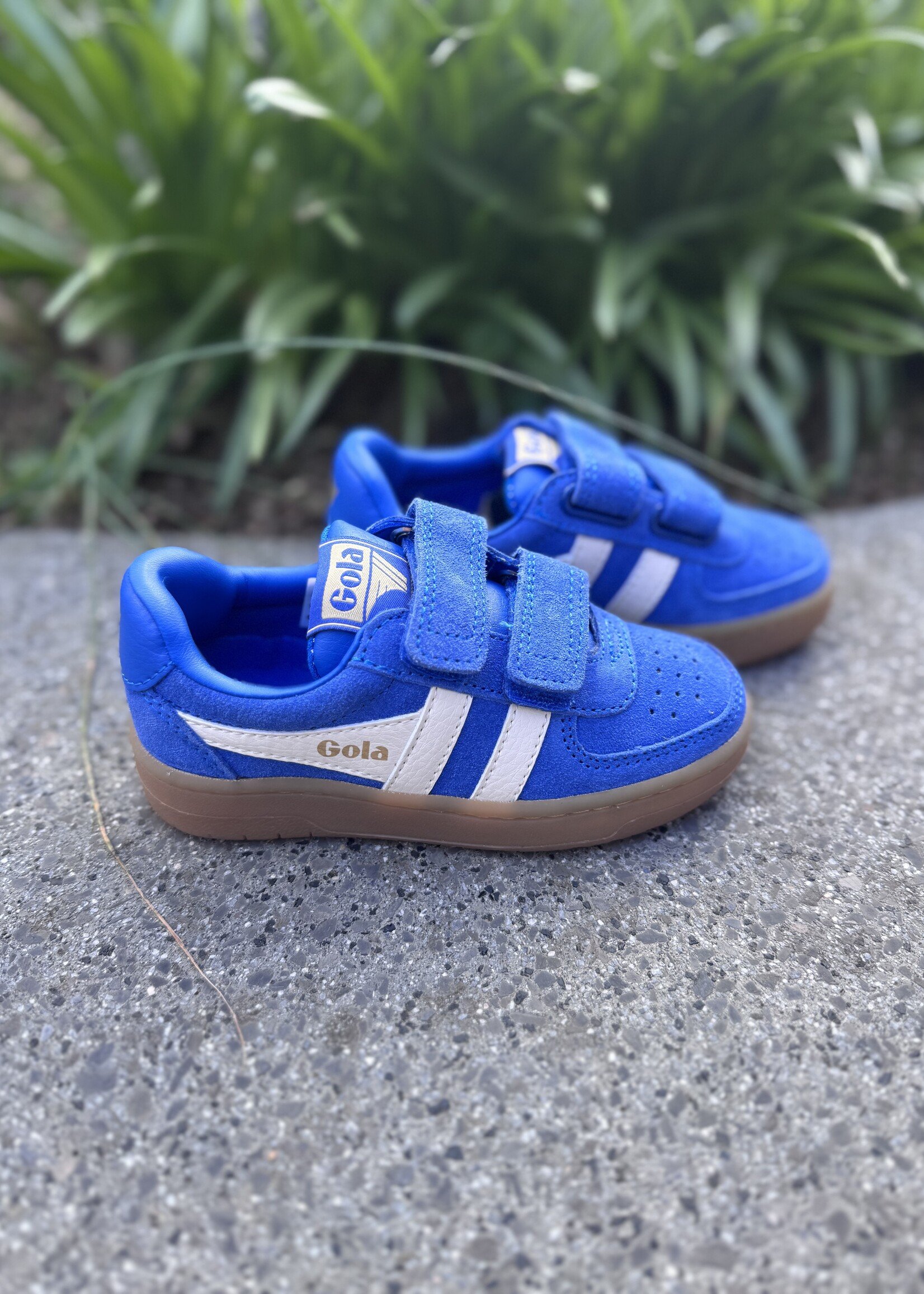 Gola hawk suede strap marine blue/off white/gum