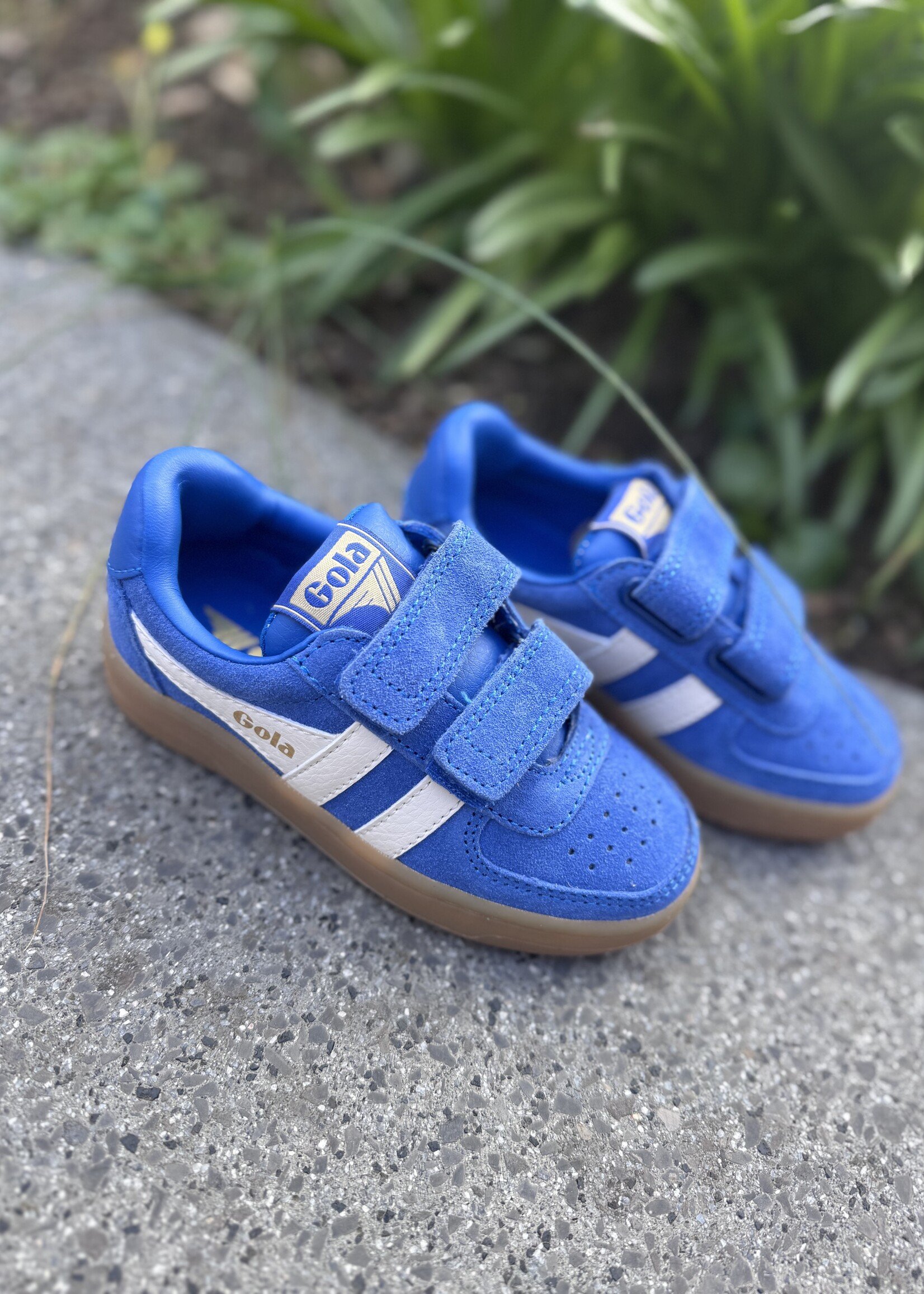 Gola hawk suede strap marine blue/off white/gum