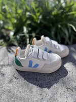 VEJA small V-90 white aqua emeraude