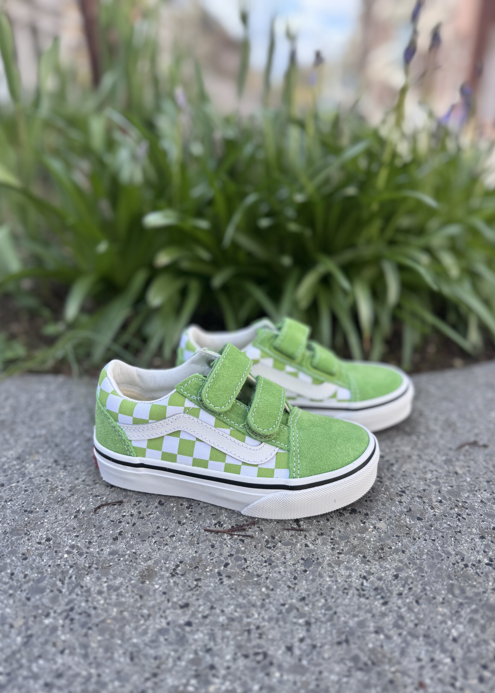 Vans old skool color theory checkerboard lime burst