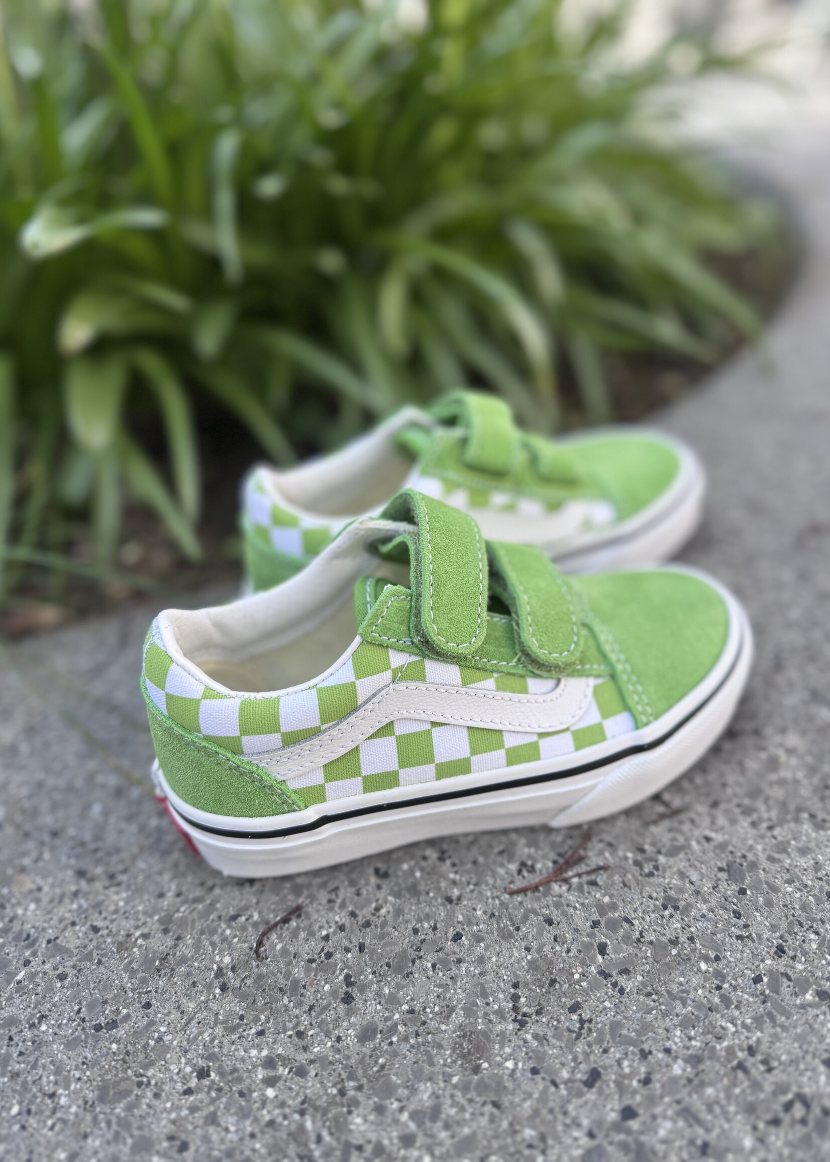 Vans old skool color theory checkerboard lime burst