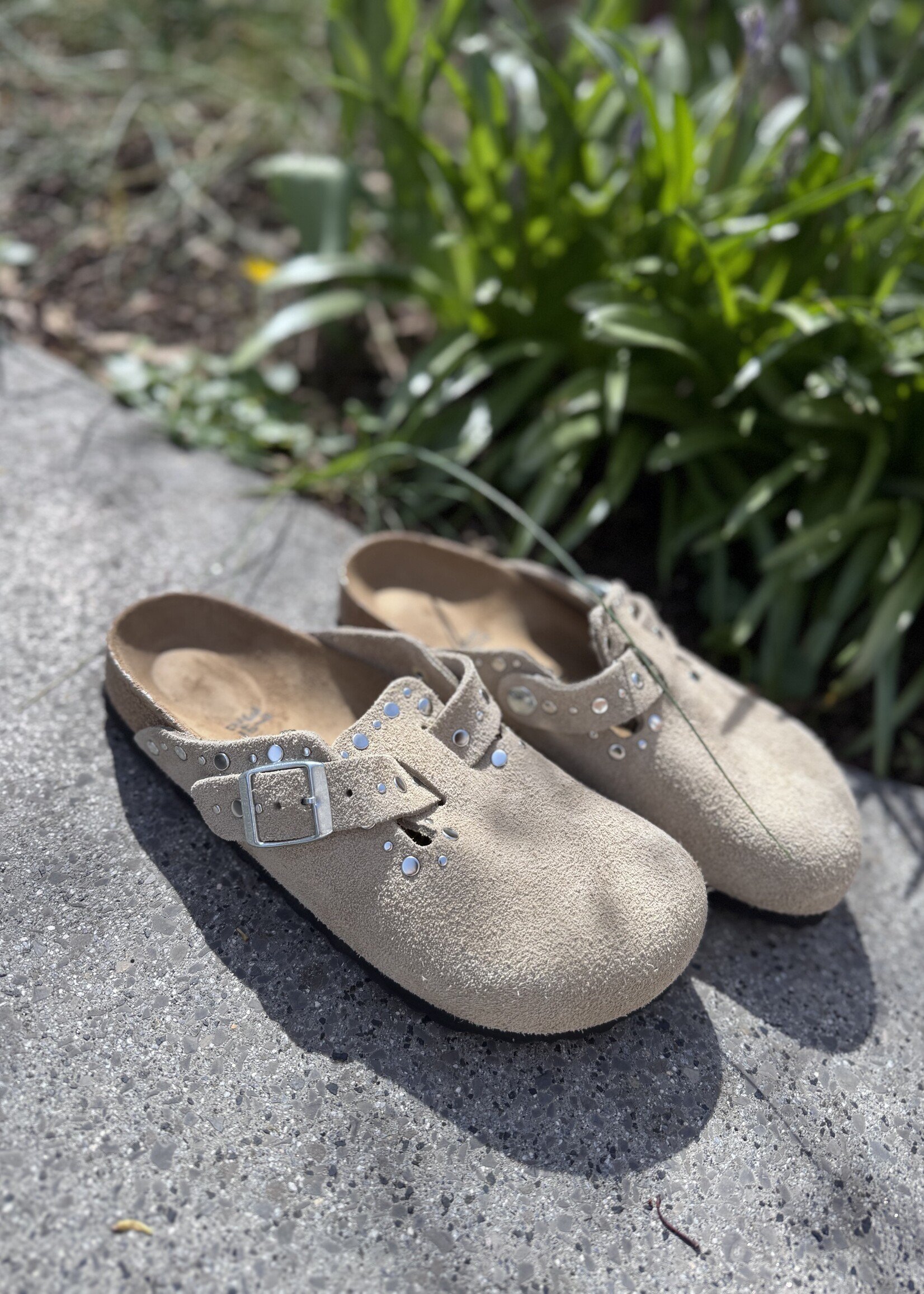 Birkenstock Boston Rivet LEVE taupe