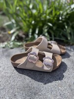 Birkenstock Arizona flower buckle BF sandcastle