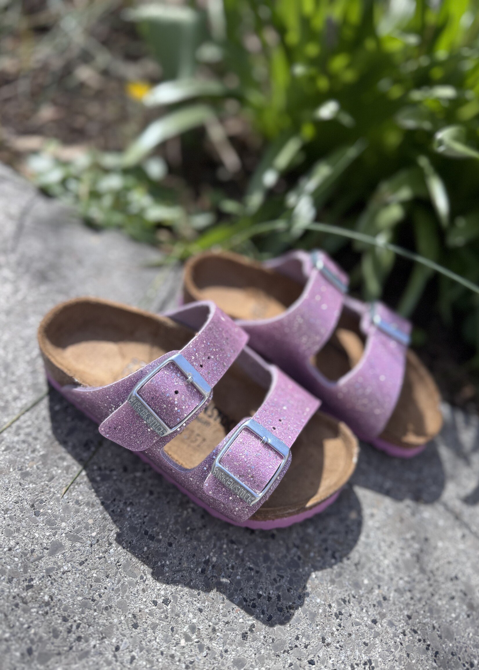 Birkenstock Arizona cosmic sparkle lavender