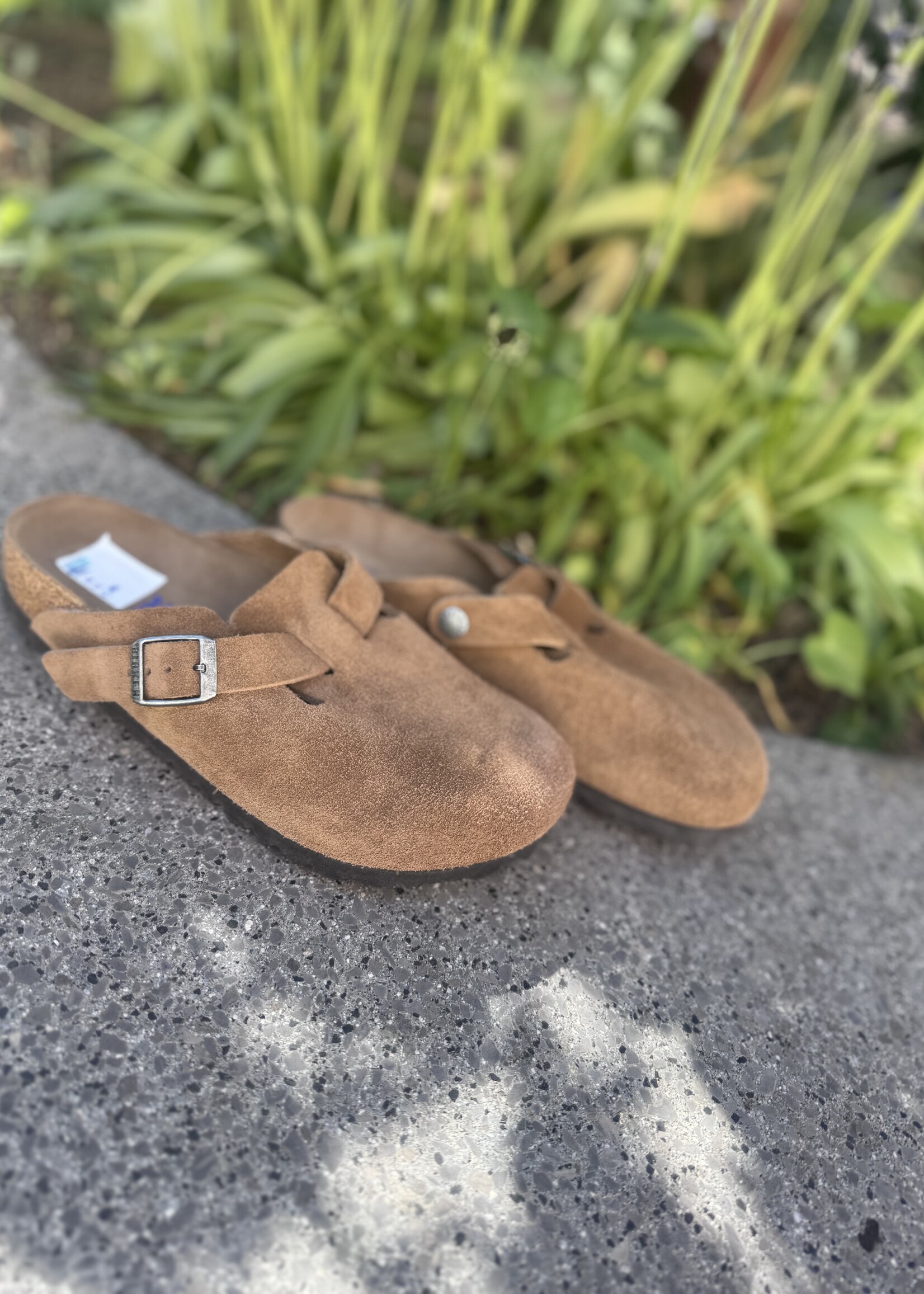 Birkenstock  boston LEVE Dark tea tonal