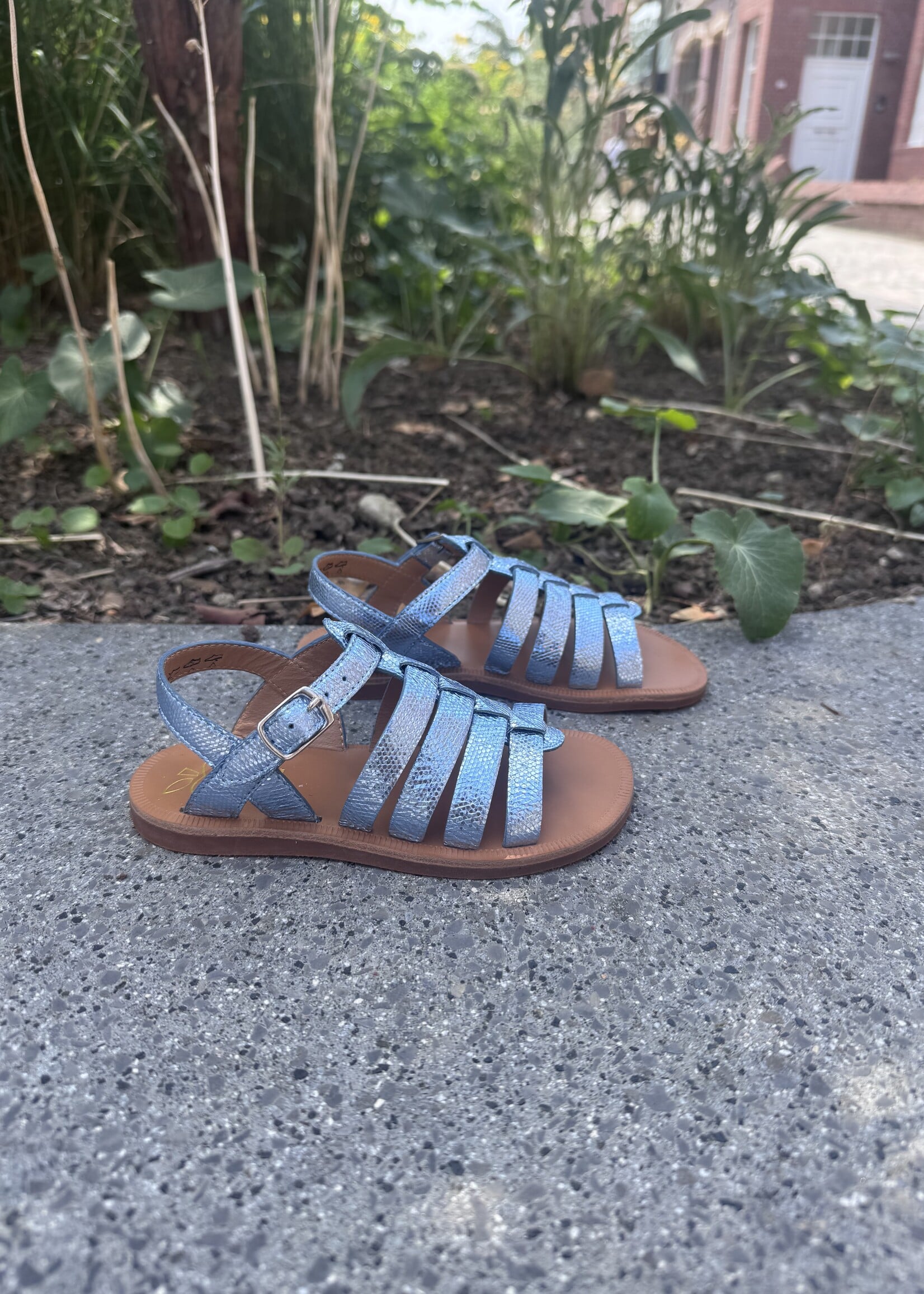 Pom d'api plagette strap milos turquoise