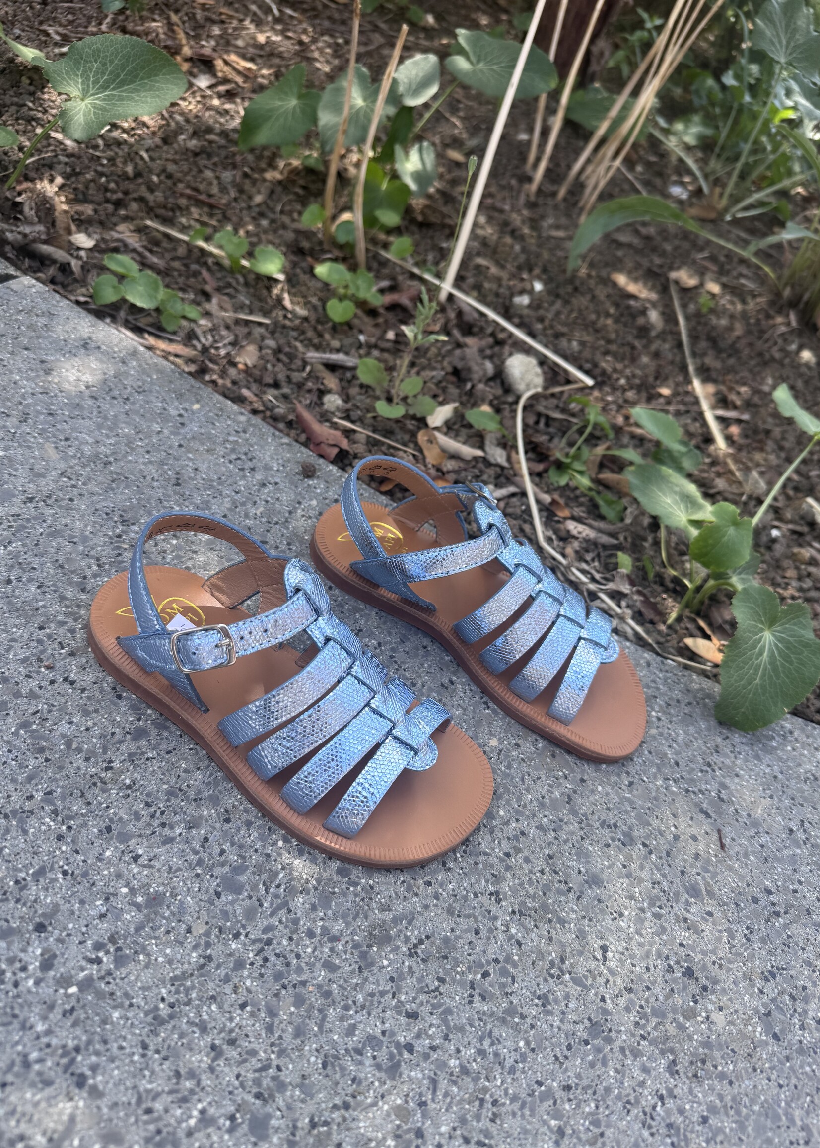 Pom d'api plagette strap milos turquoise