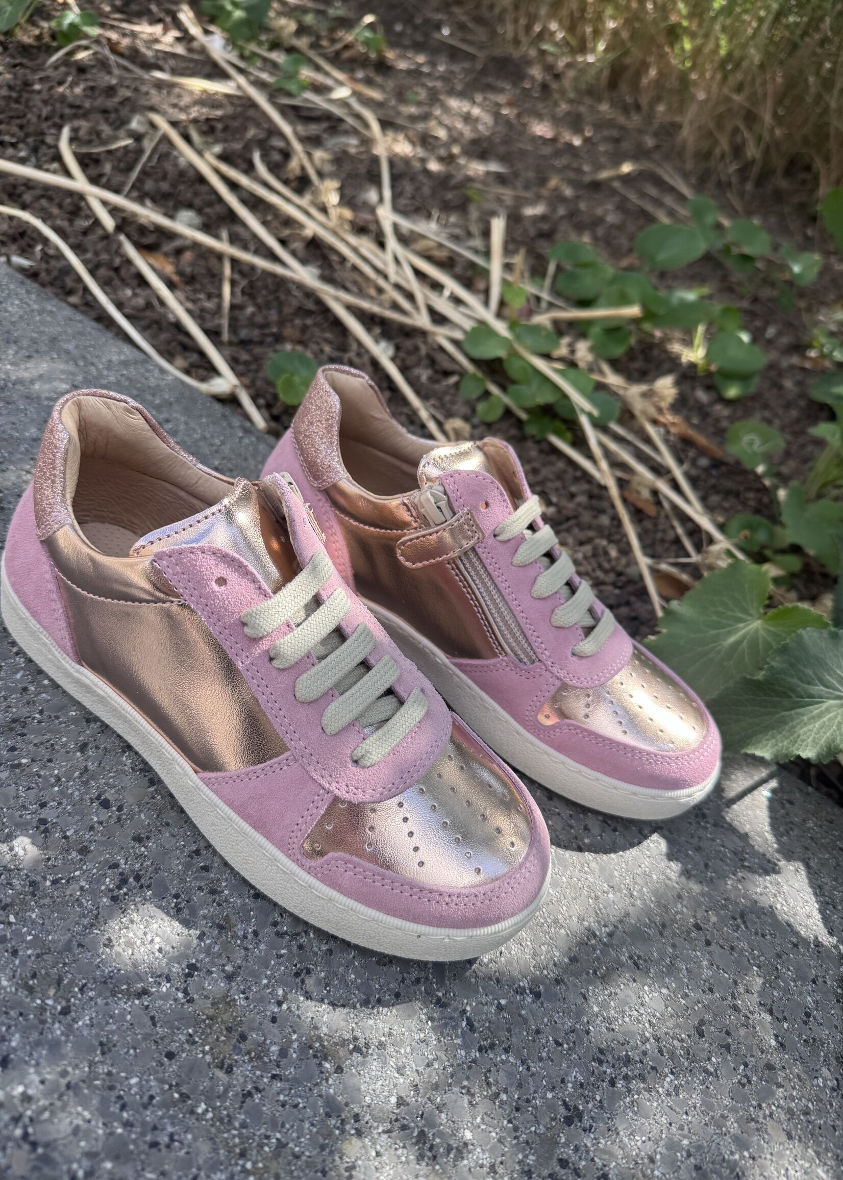 Lunella 25603 sneaker cipria veter/rits