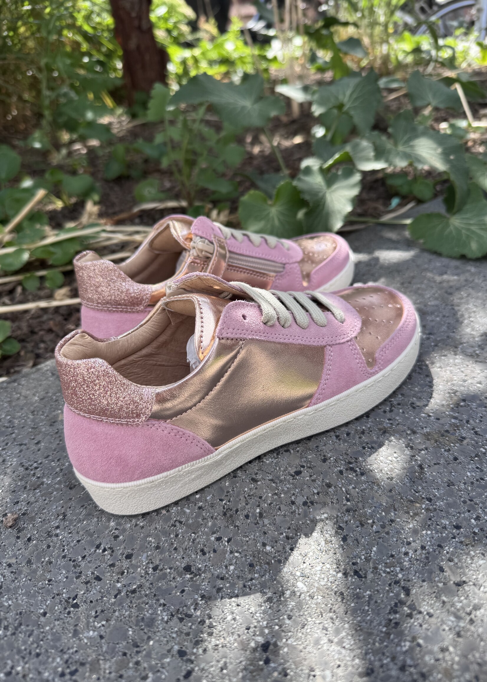 Lunella 25603 sneaker cipria veter/rits