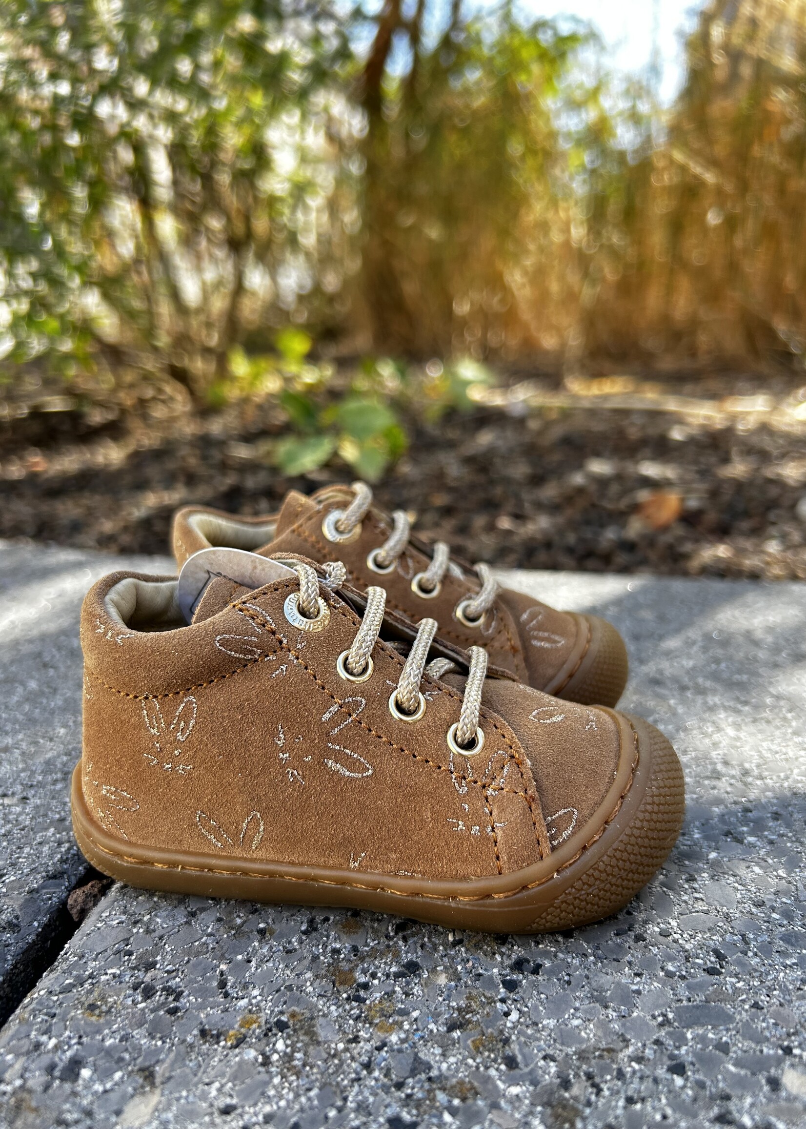 Naturino cocoon suede glitter rabbits brown