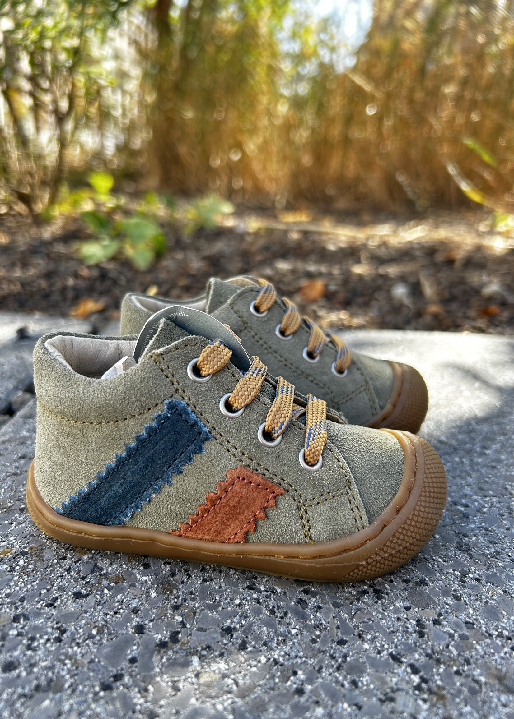 Naturino macks suede olive copper navy