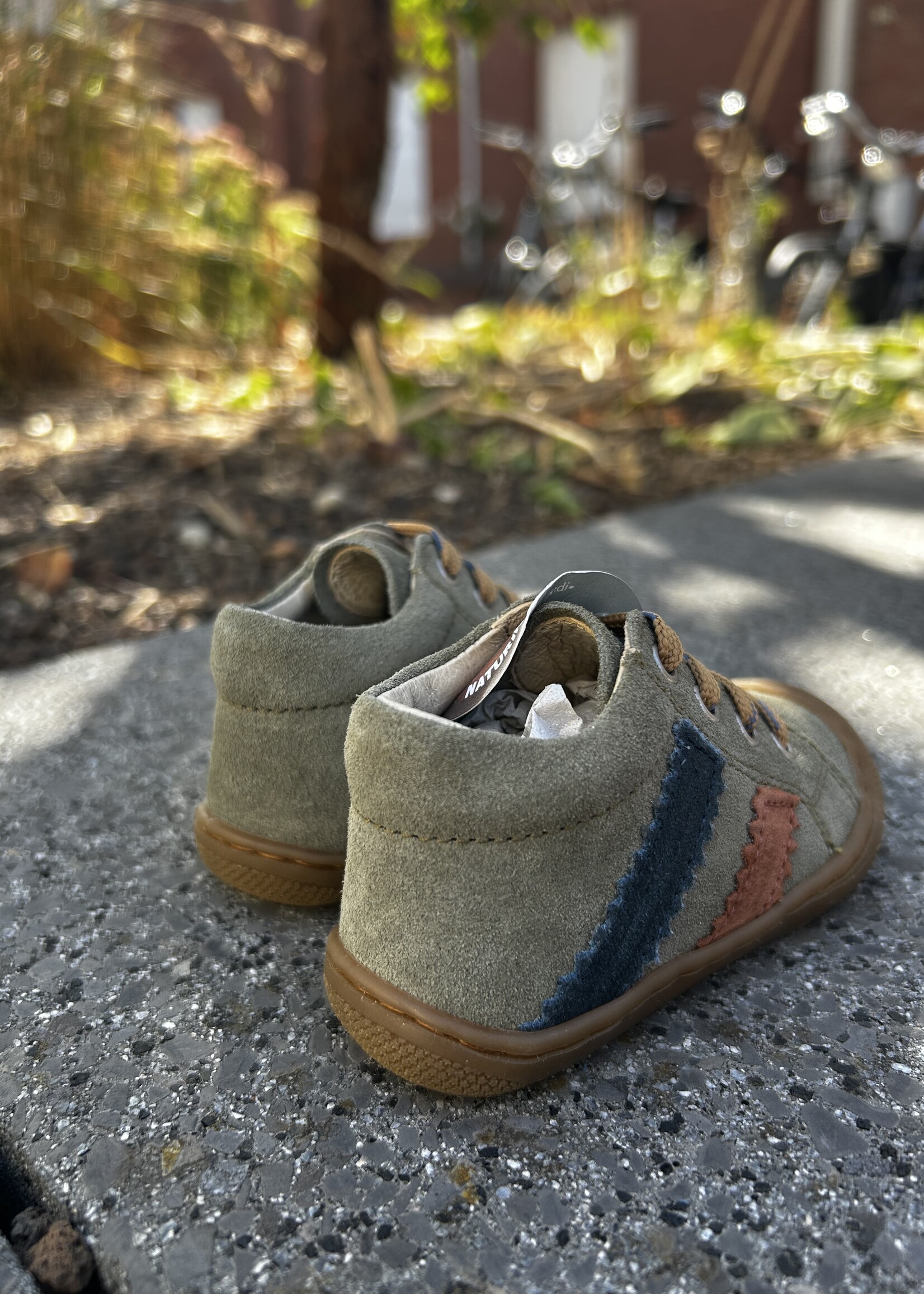 Naturino macks suede olive copper navy