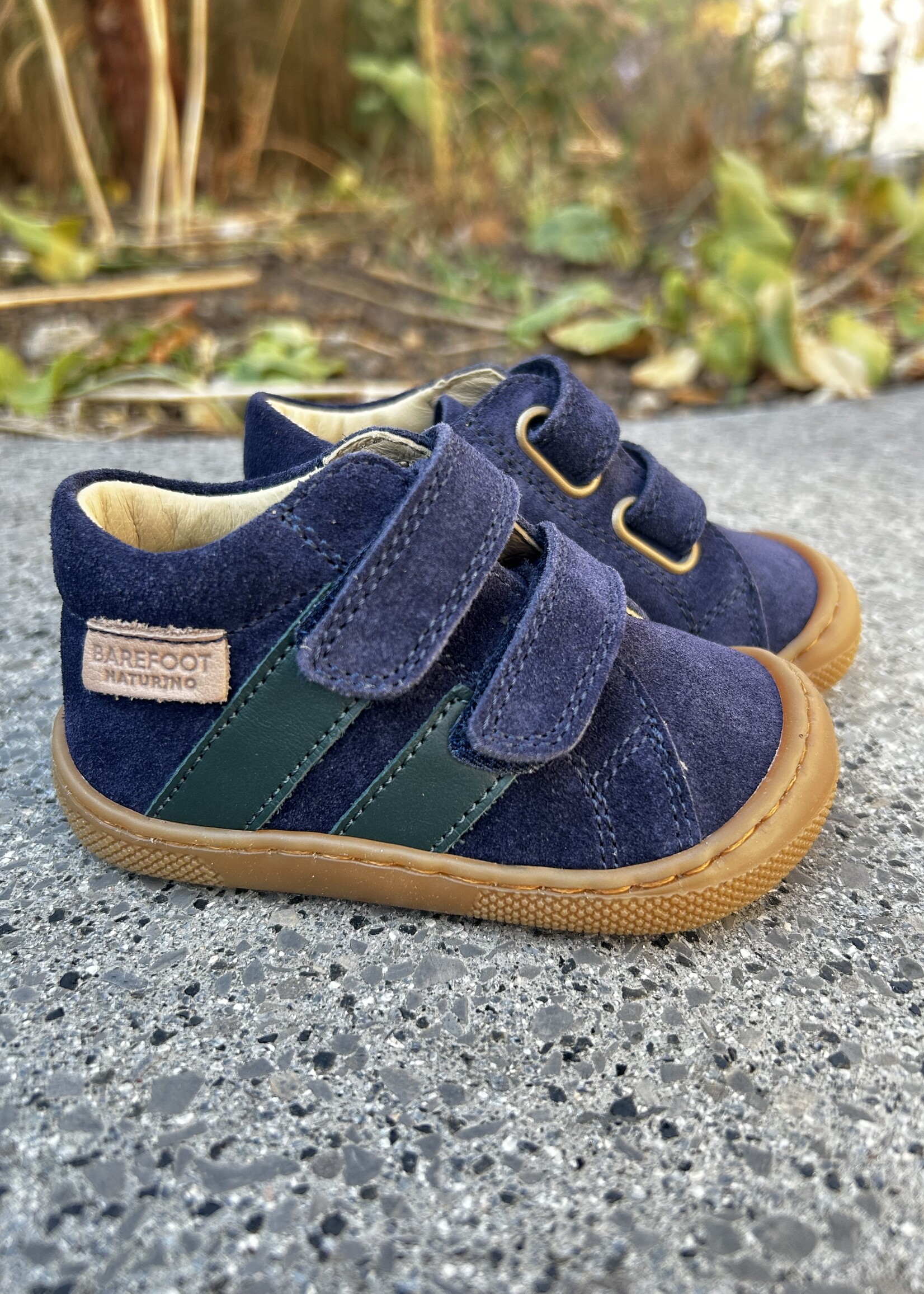Naturino Barefoot sabby suede sole honey navy silvestre