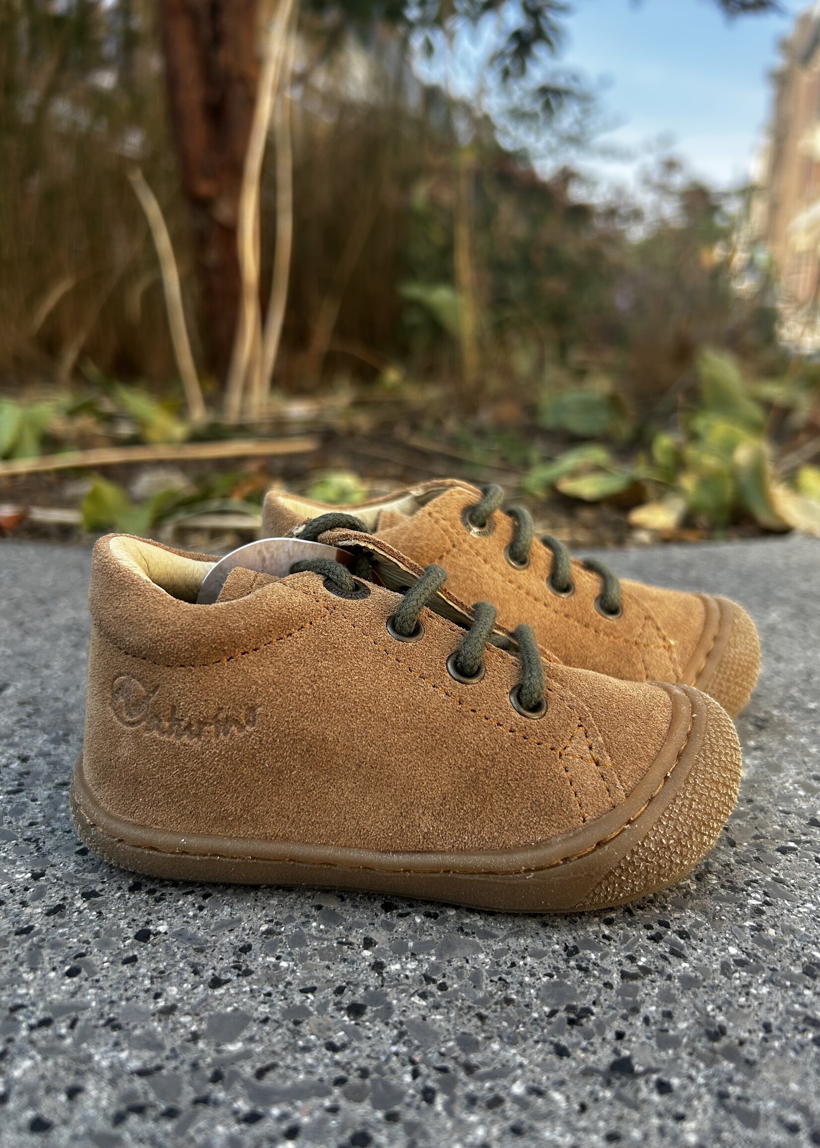 Naturino cocoon suede sole honey brown olive