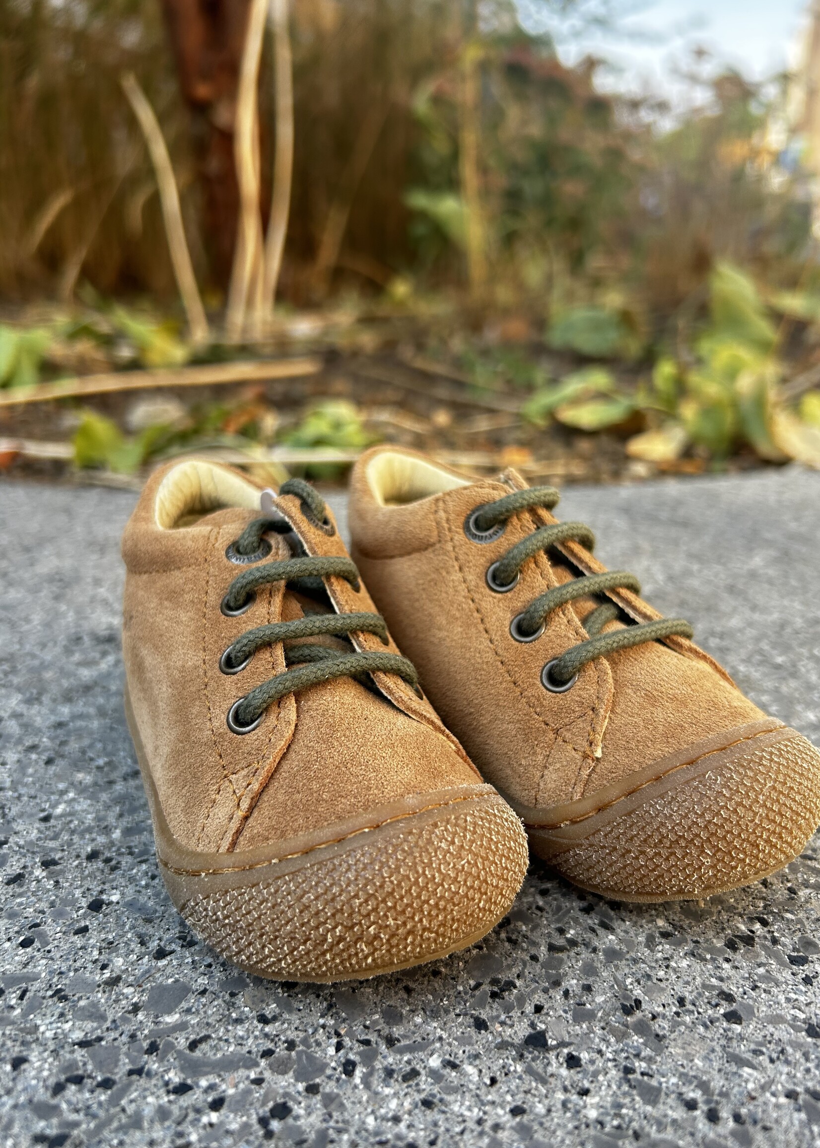 Naturino cocoon suede sole honey brown olive