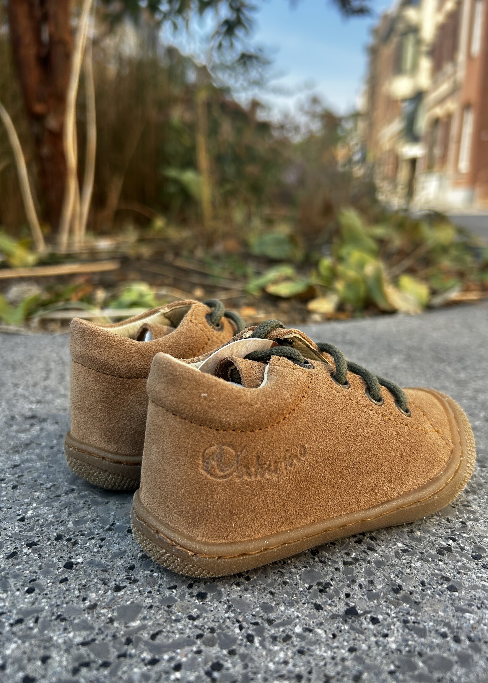 Naturino cocoon suede sole honey brown olive