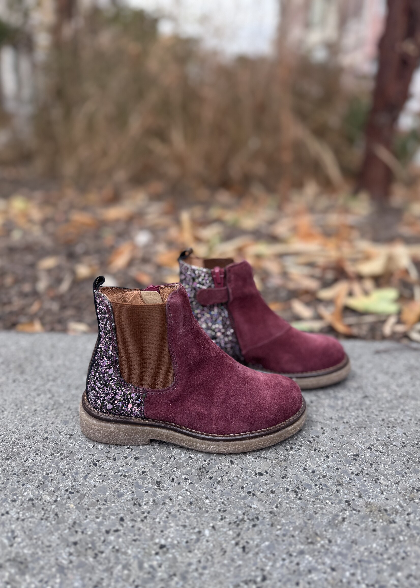 Romagnoli 9624R052 enkellaarsje velour vino