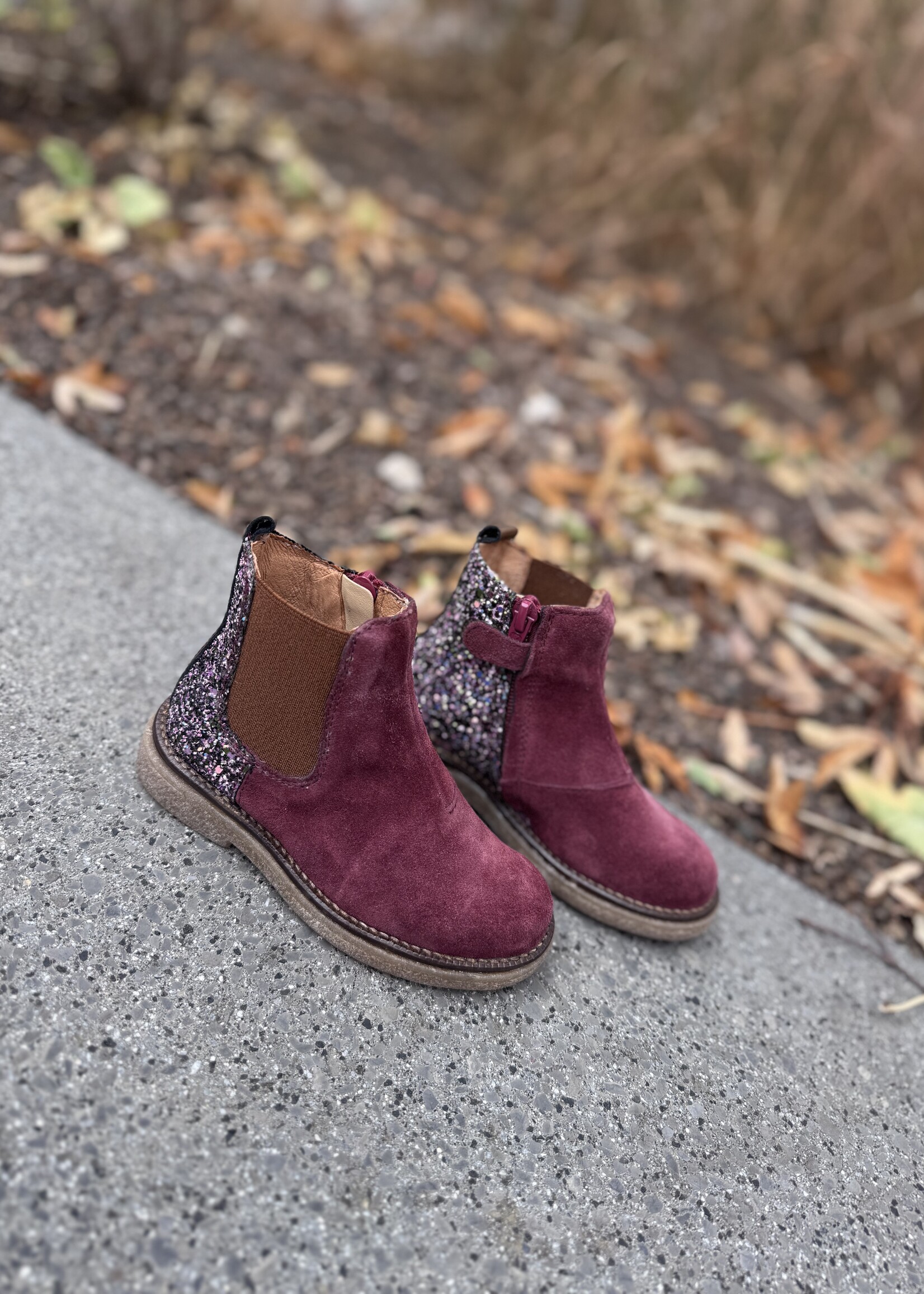 Romagnoli 9624R052 enkellaarsje velour vino
