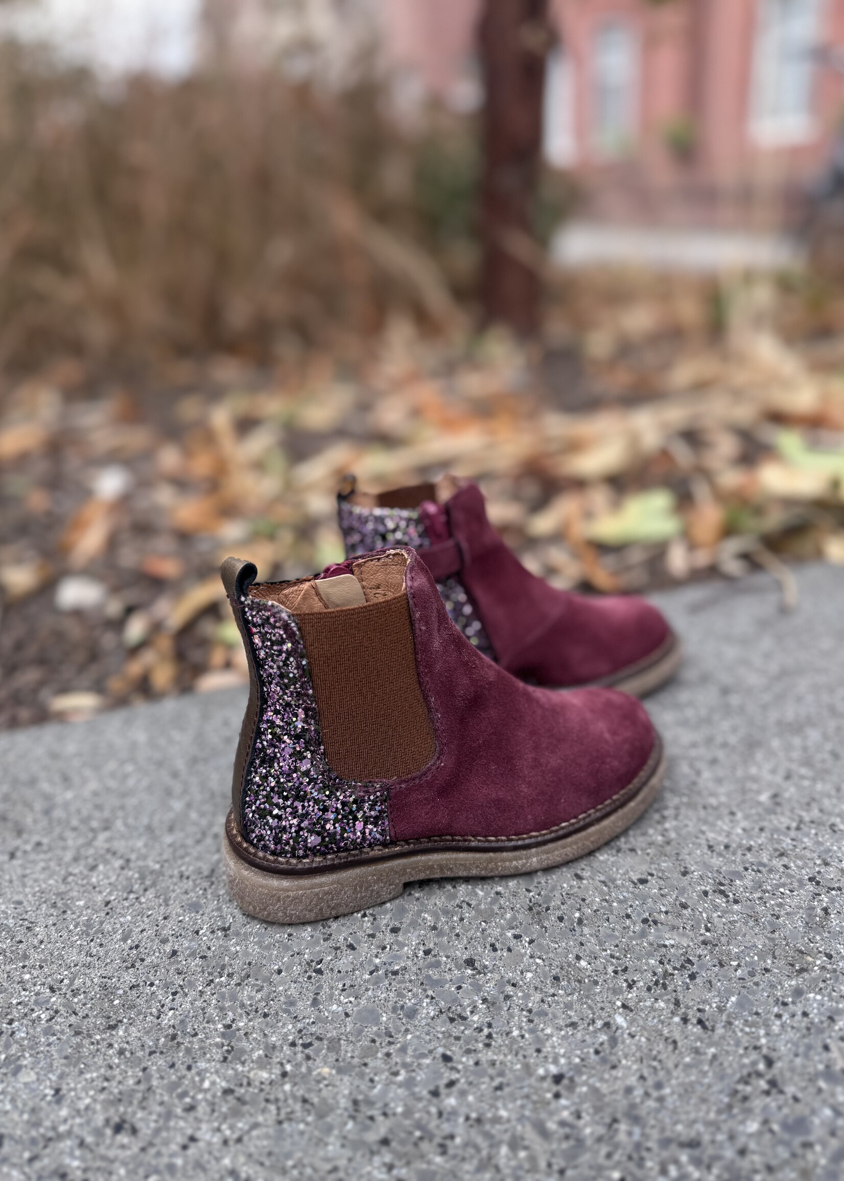 Romagnoli 9624R052 enkellaarsje velour vino