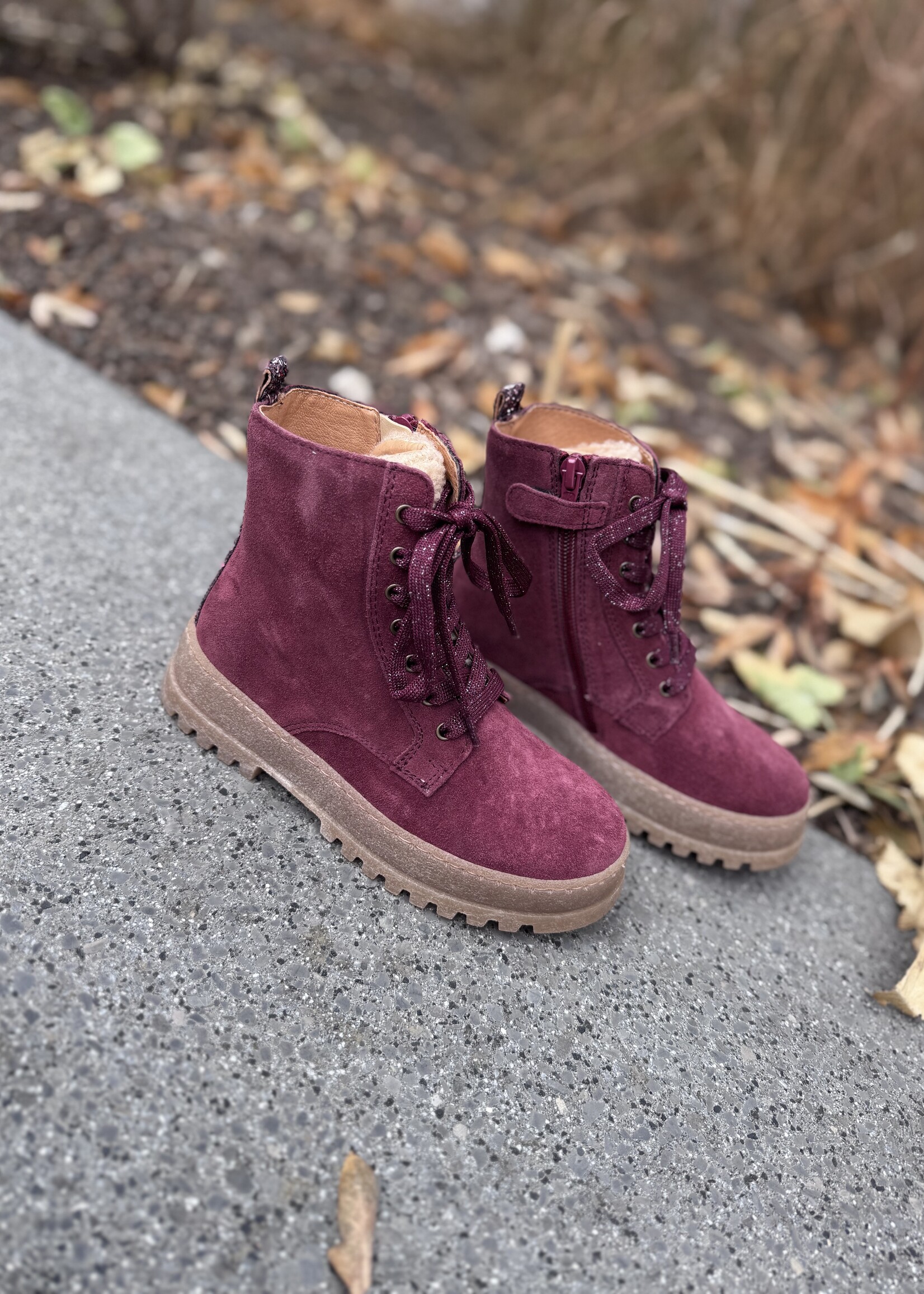 Romagnoli 9512R052 enkellaarsje velour vino