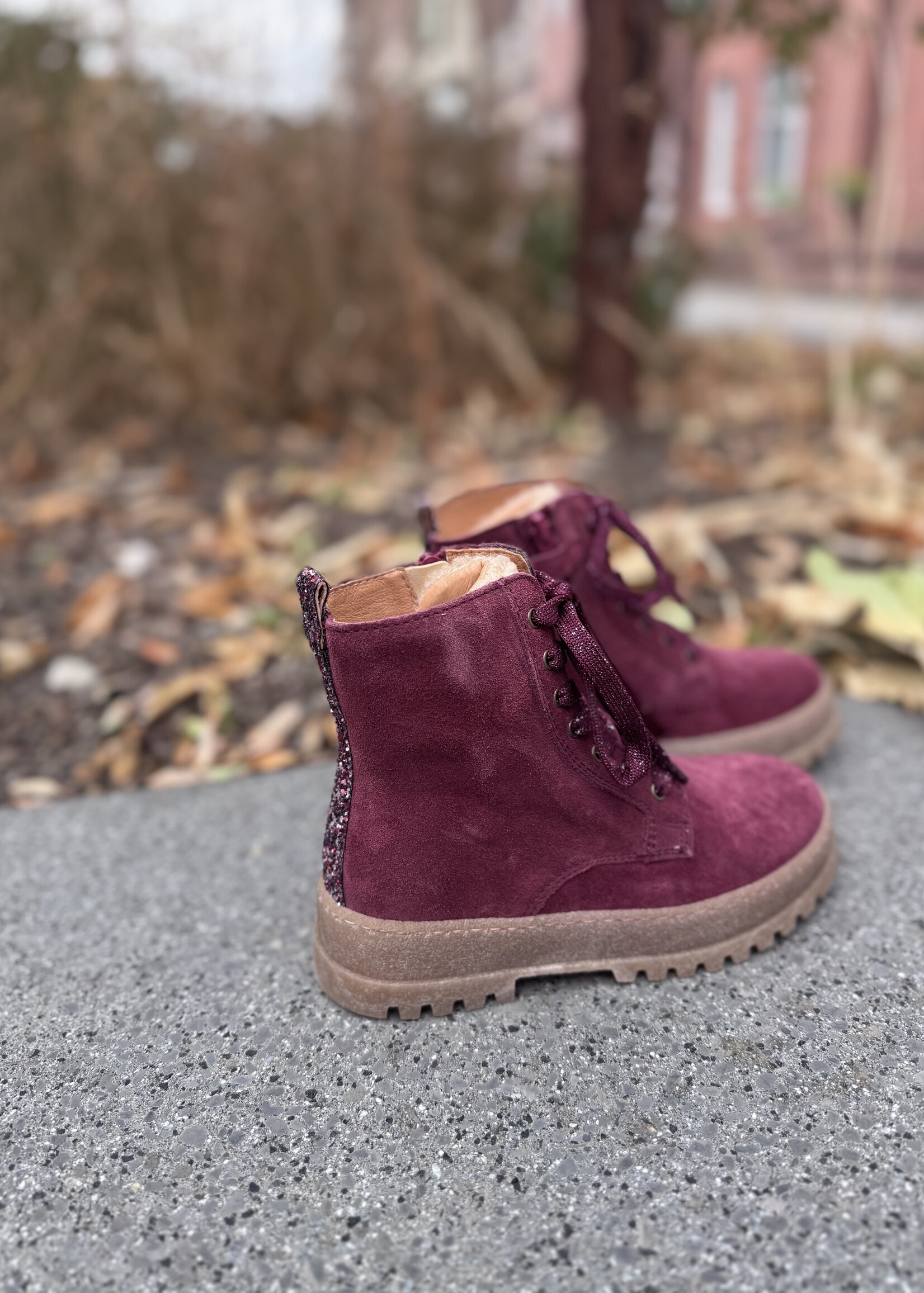 Romagnoli 9512R052 enkellaarsje velour vino
