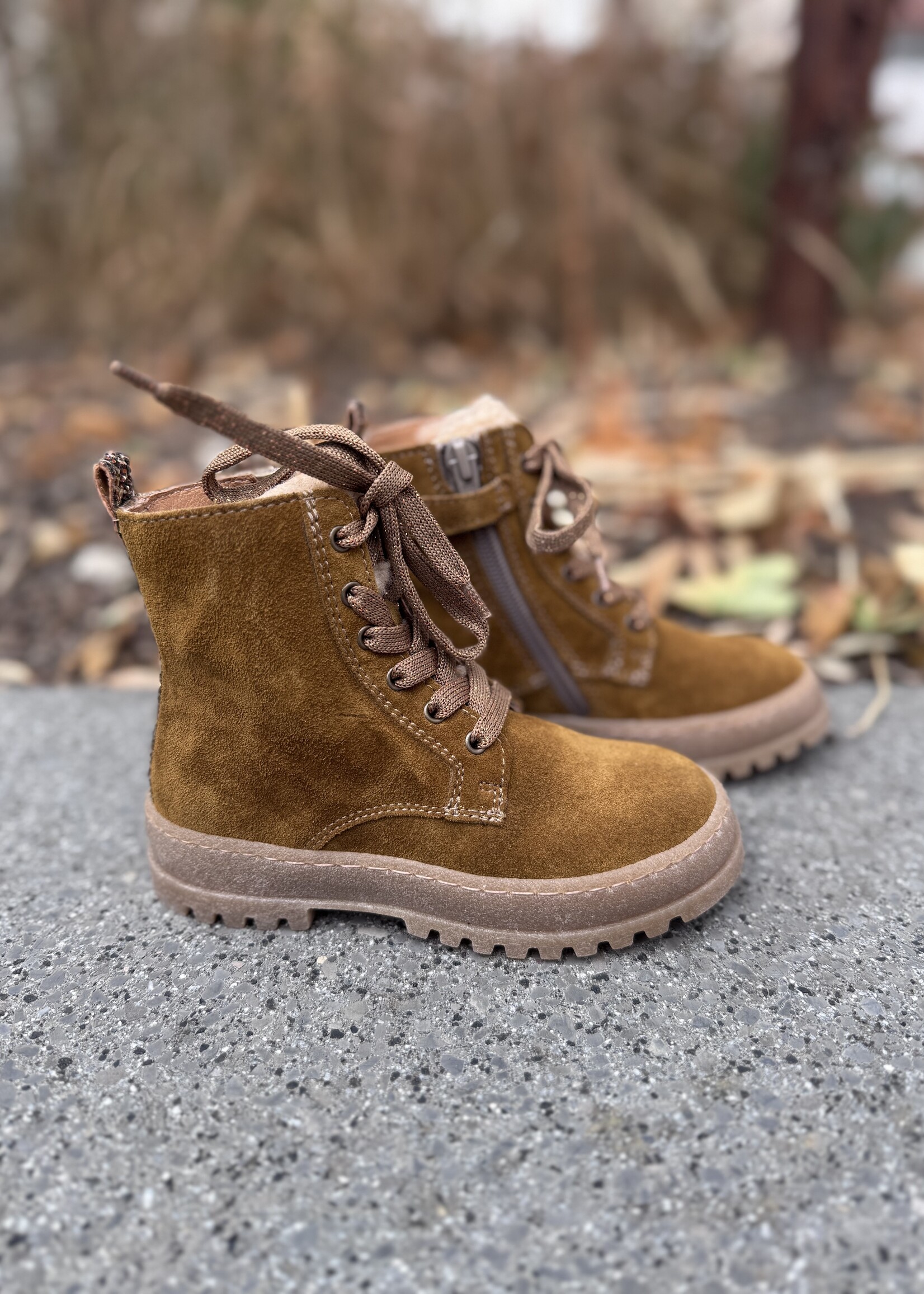 Romagnoli 9512R006 enkellaarsje velour khaki
