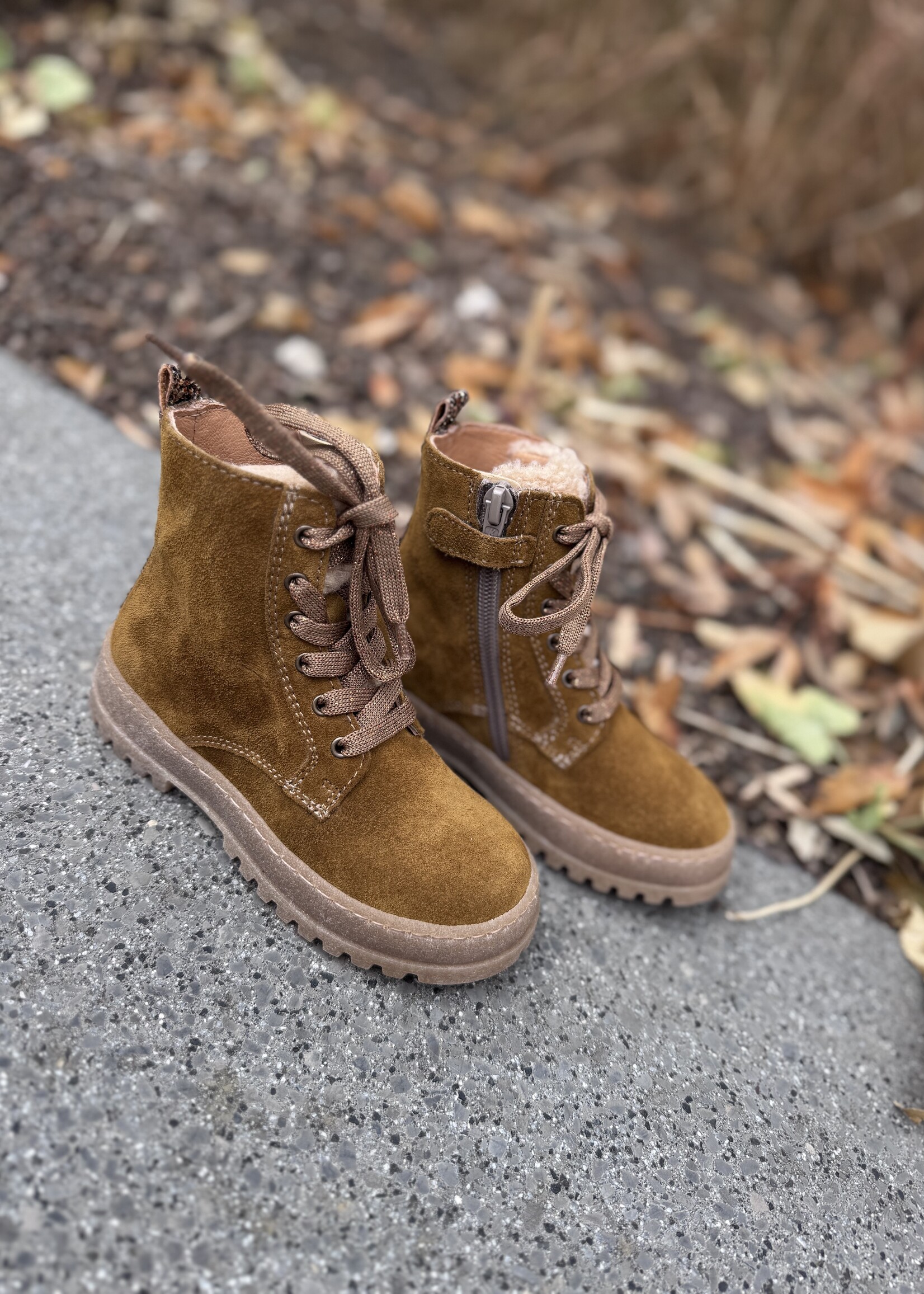 Romagnoli 9512R006 enkellaarsje velour khaki
