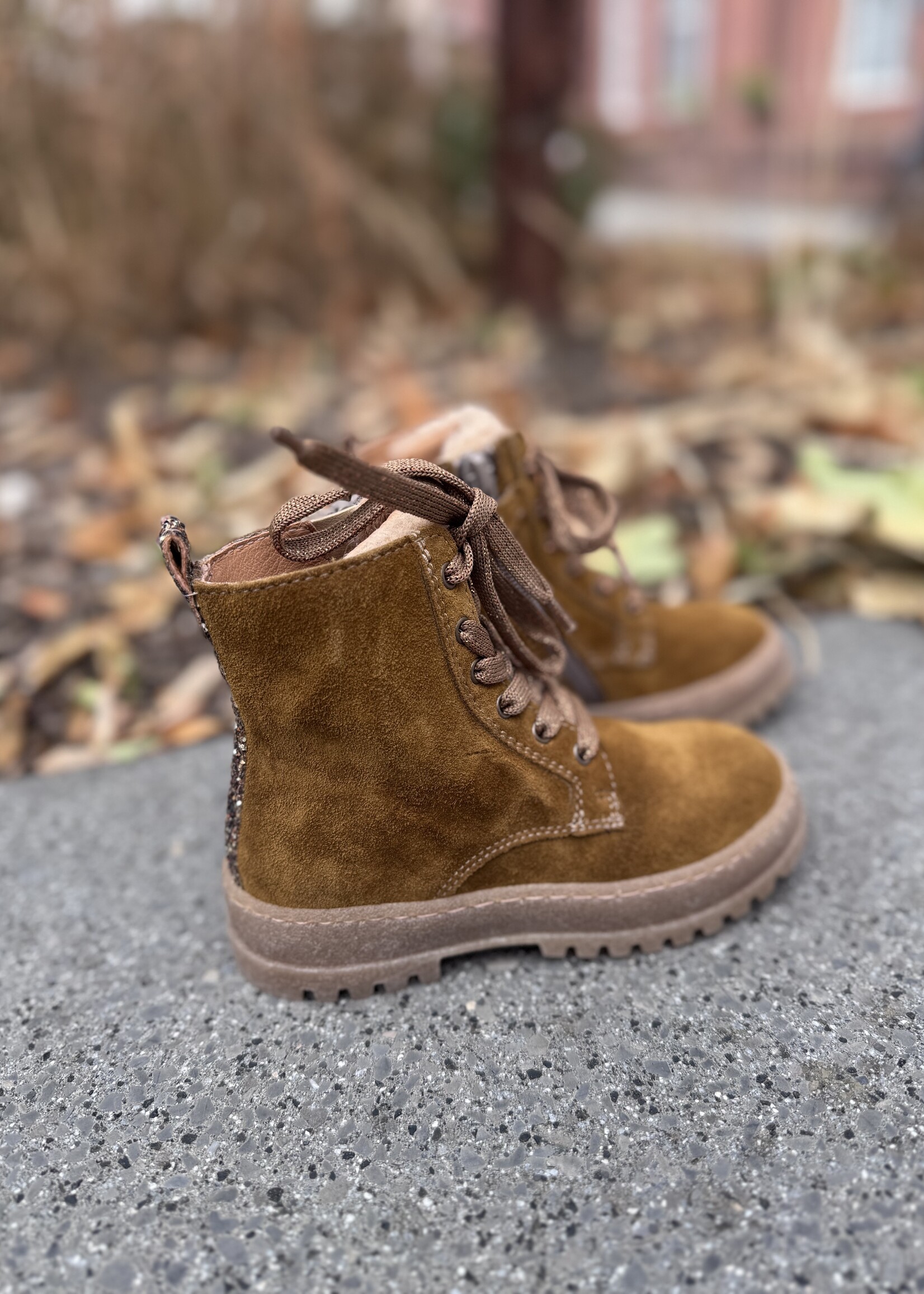 Romagnoli 9512R006 enkellaarsje velour khaki