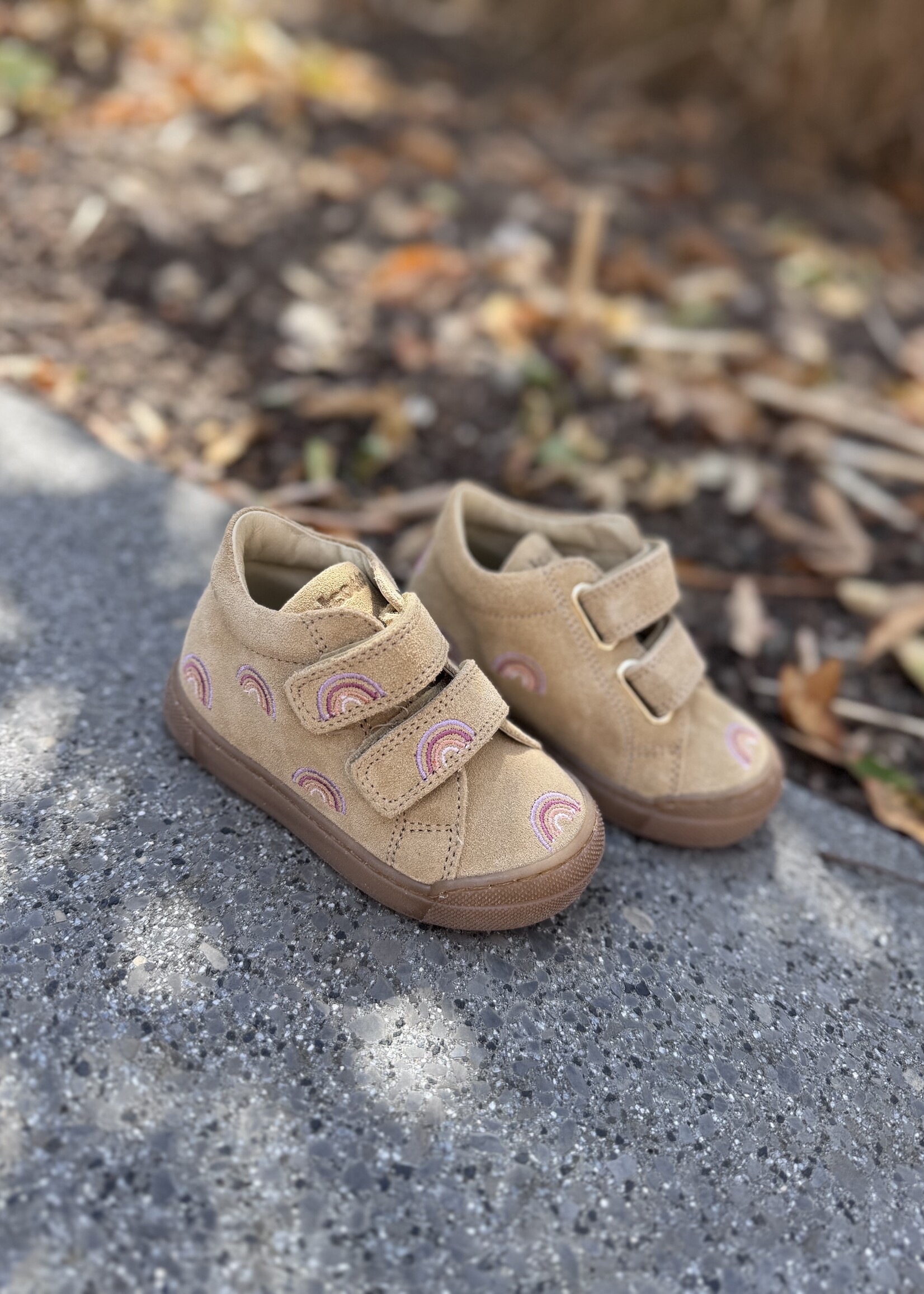 Falcotto  snopes embr rainbow suede sand