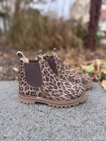 Angulus 2192-401 chunky chelsea boot leopard brown elastic
