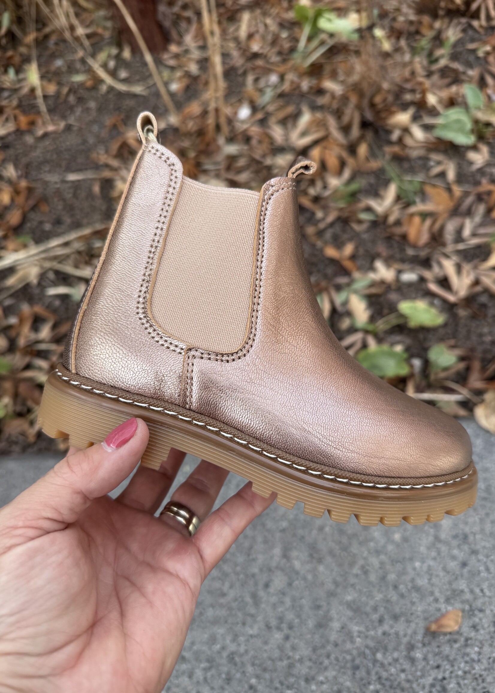 Angulus 2192-401 chunky chelsea boot rose copper