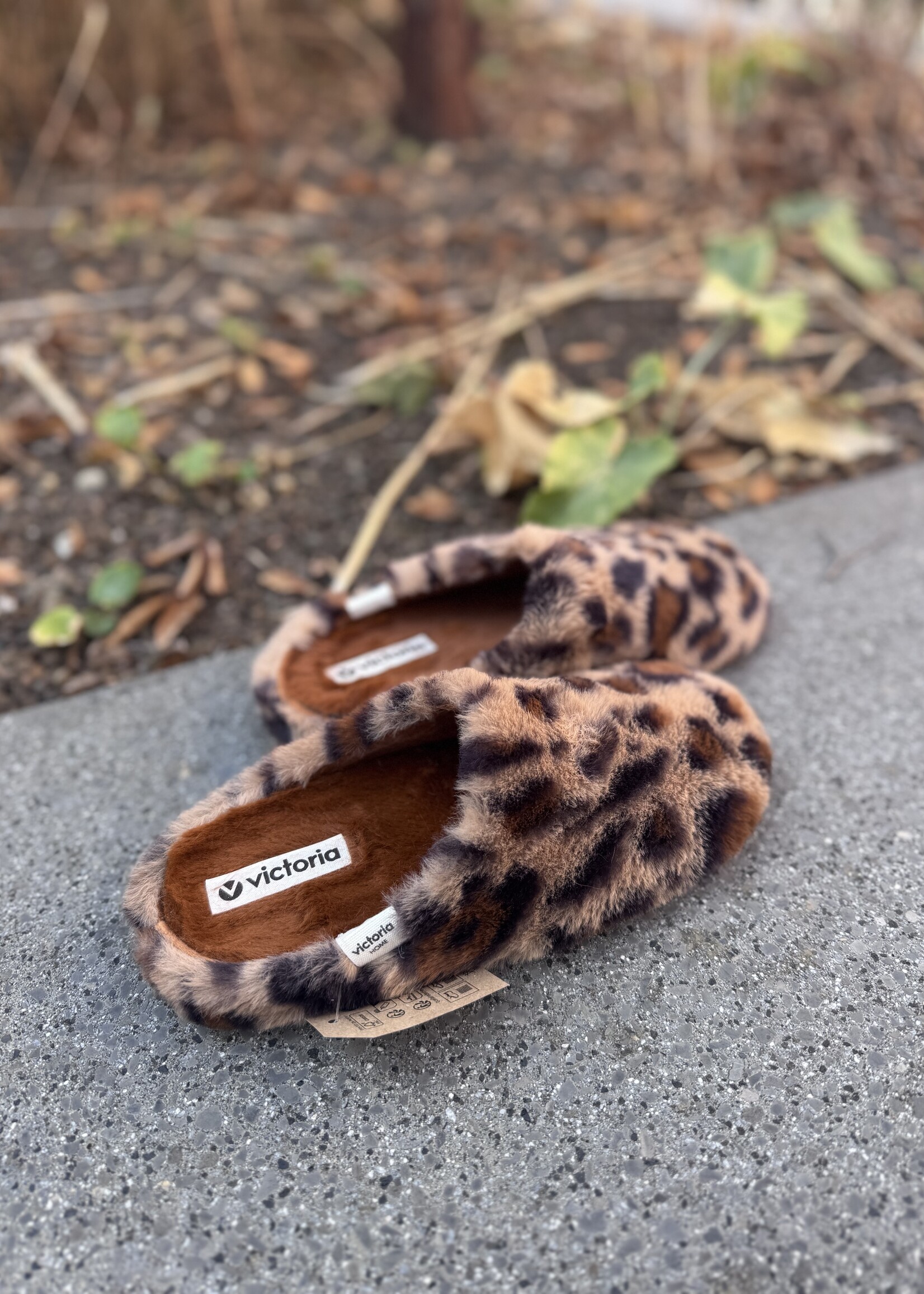 Victoria pantoffel 1081126 norte animal print camel