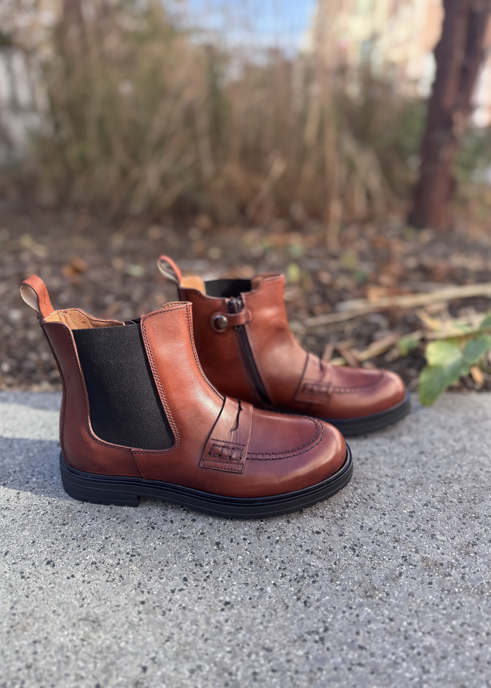 Rondinella 12097 1N mocassin boot cognac brown