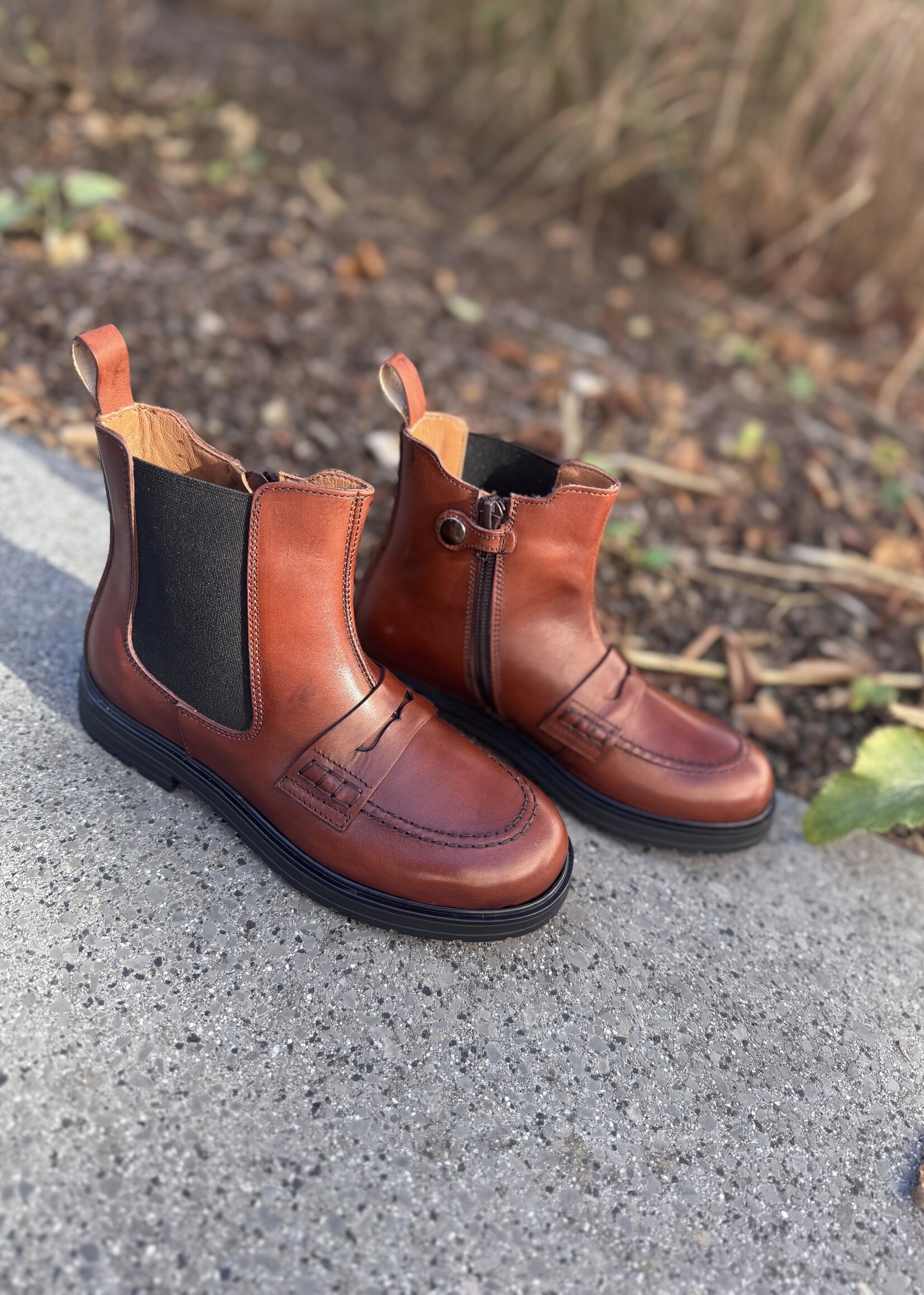 Rondinella 12097 1N mocassin boot cognac brown
