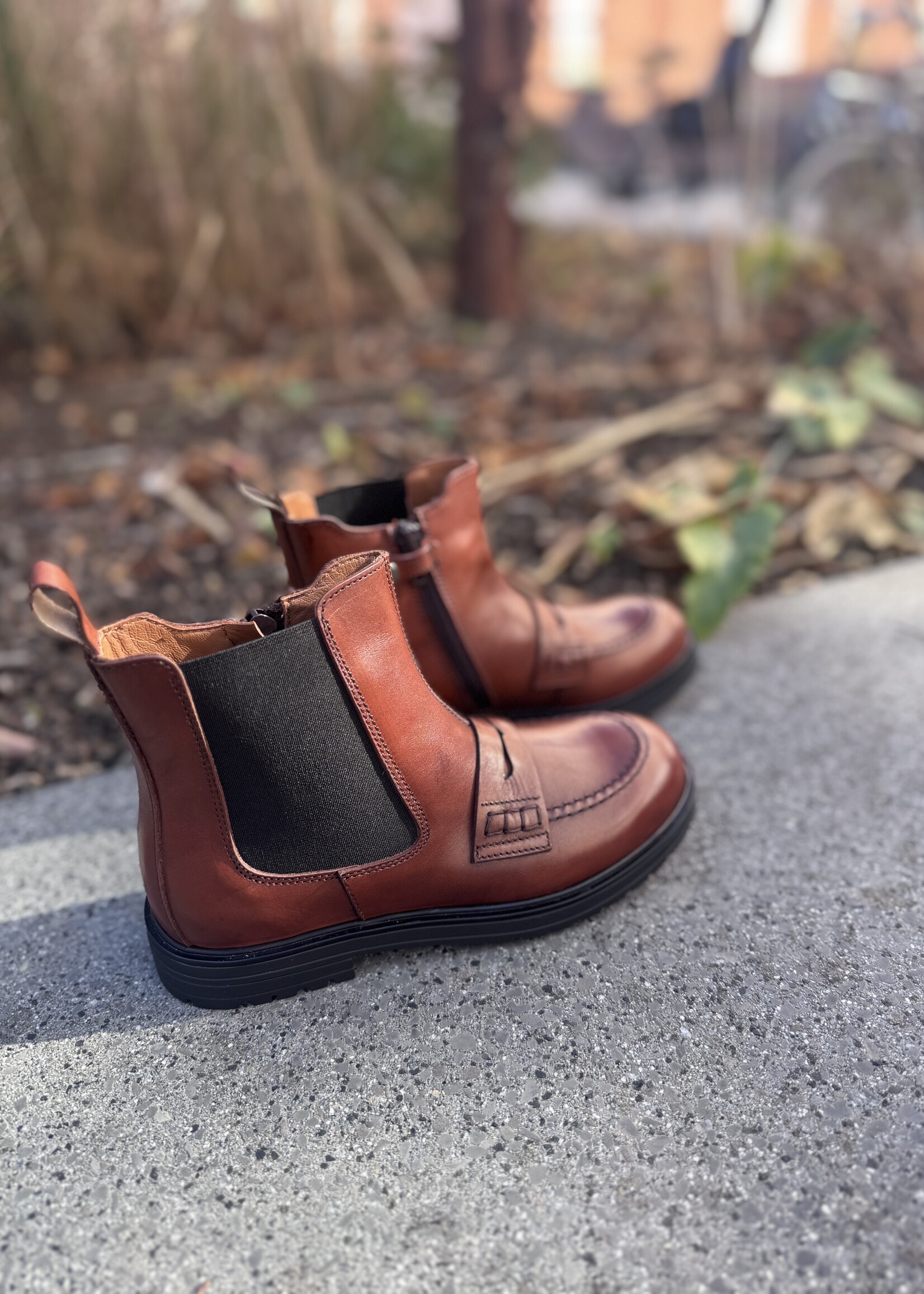 Rondinella 12097 1N mocassin boot cognac brown