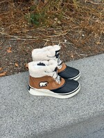 Sorel little kids out taffy leather black