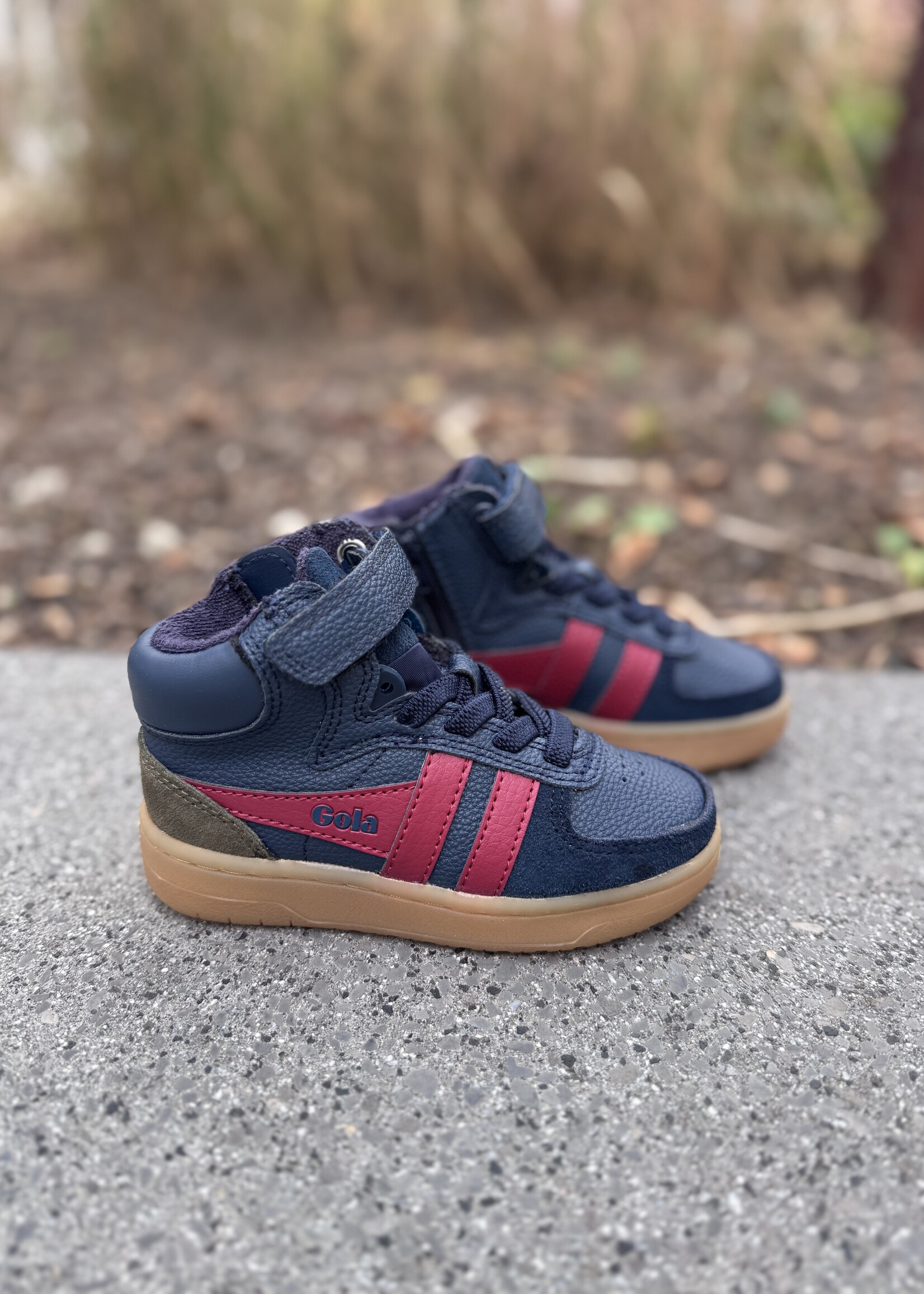 Gola Talon trainer navy/deep red/khaki/gum