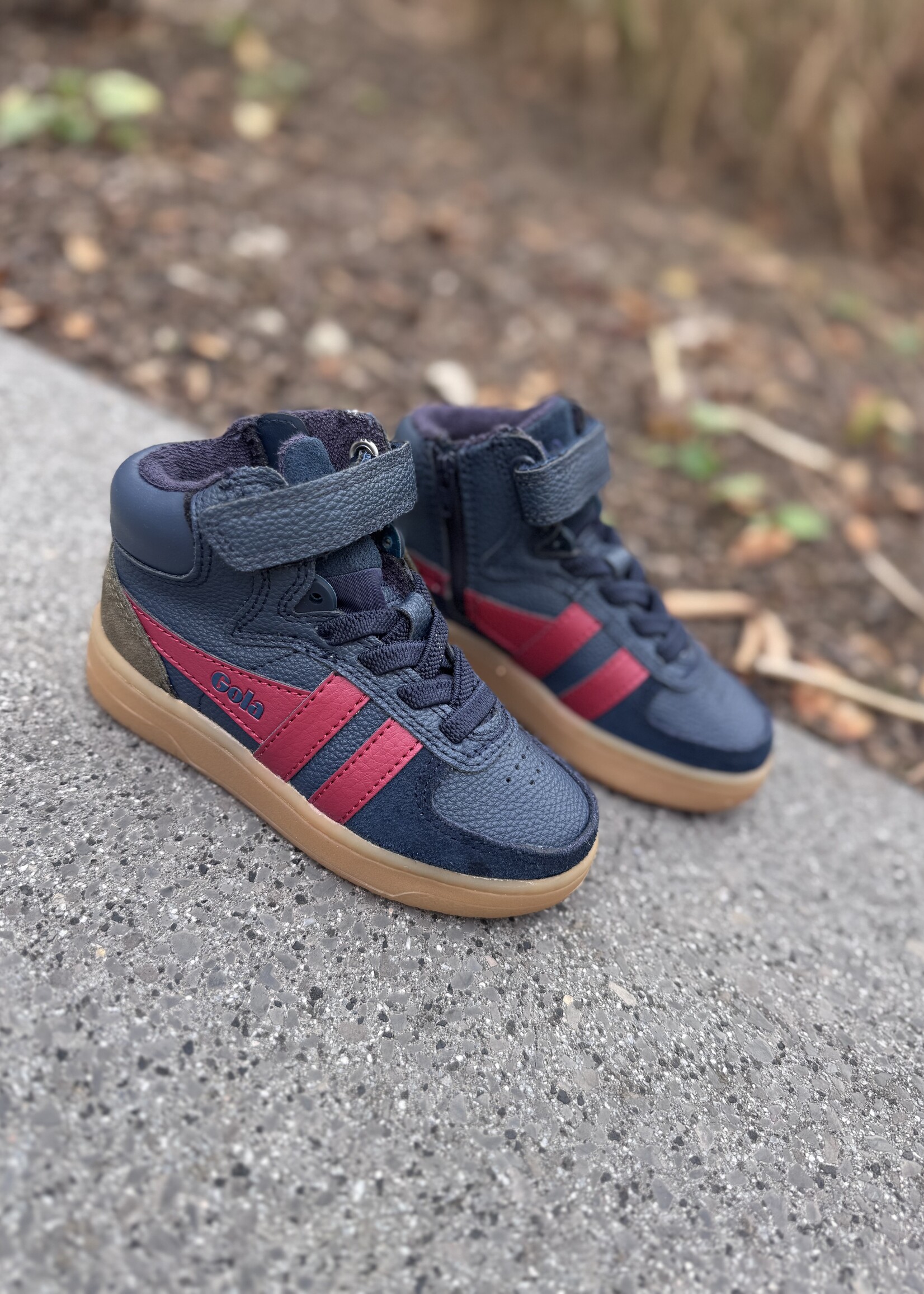 Gola Talon trainer navy/deep red/khaki/gum