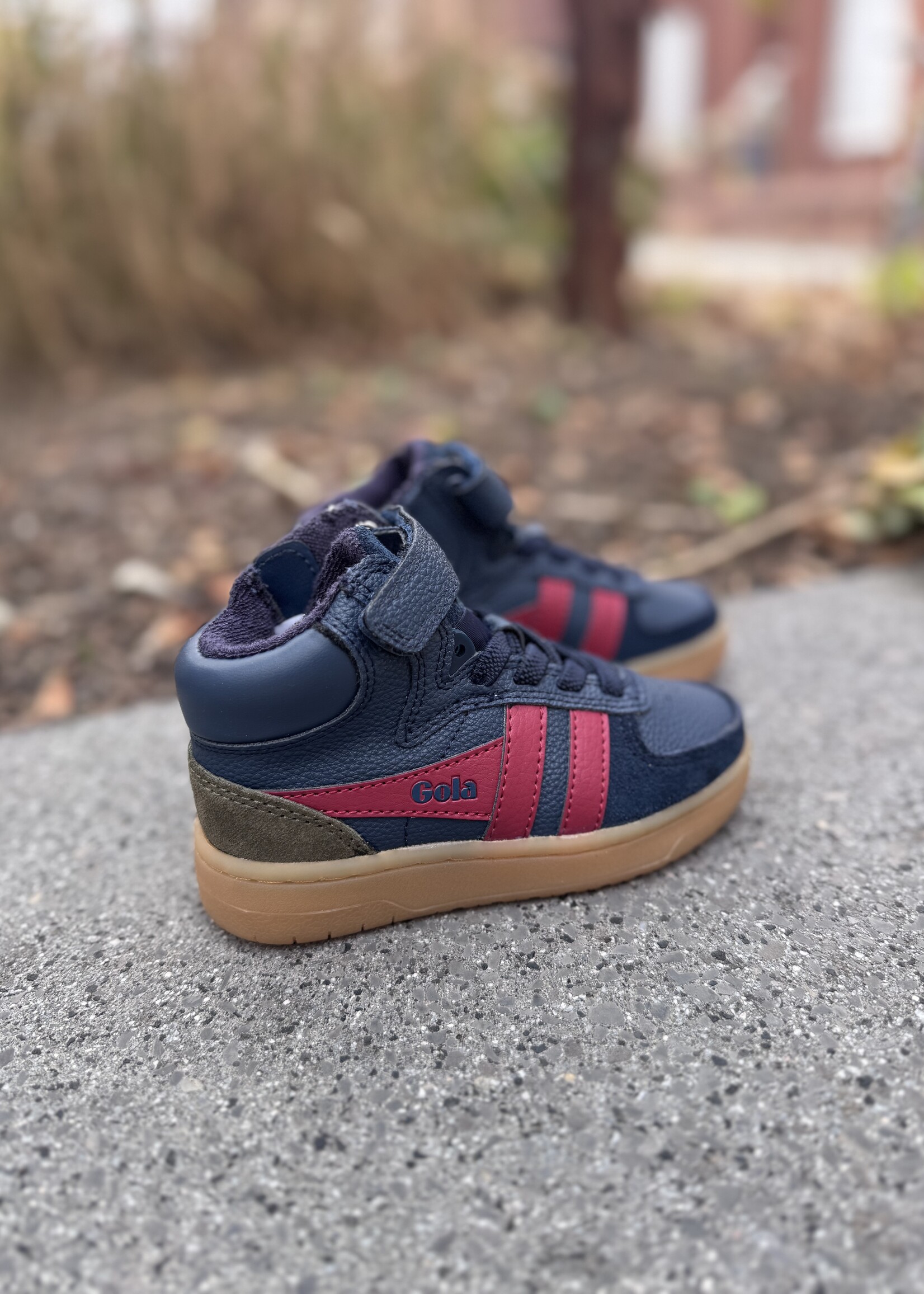 Gola Talon trainer navy/deep red/khaki/gum