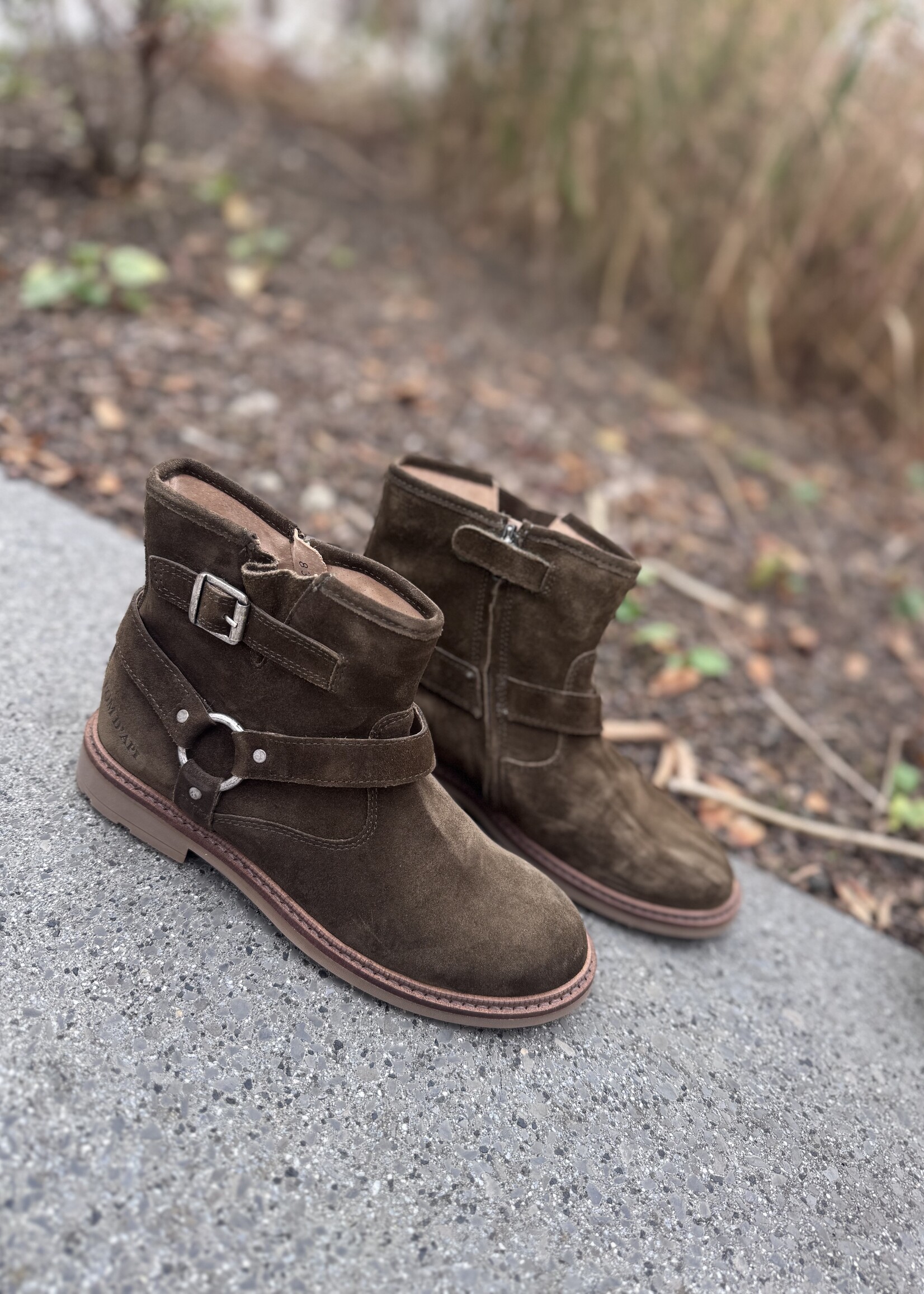 Pom d'api  sister boots austin velours militaire